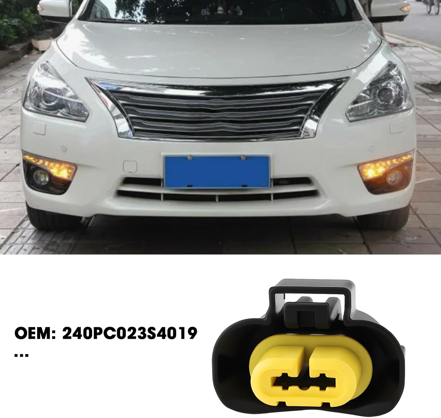 Emsea 2X 2-Pin Fog Lamp Female Plug Connector 240PC023S4019 Compatible with Delphi H8 H11 Fog Lamp image number 2