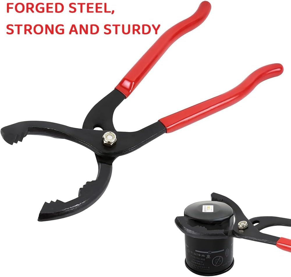 30 CM Adjustable Oil Filter Wrench Pliers &ndash; High-Torque Oil Filter Removal Tool with Non-Slip Rubber Grips, Locking Jaw Design, &ndash; Ideal for Automotive Oil Changes image number 6