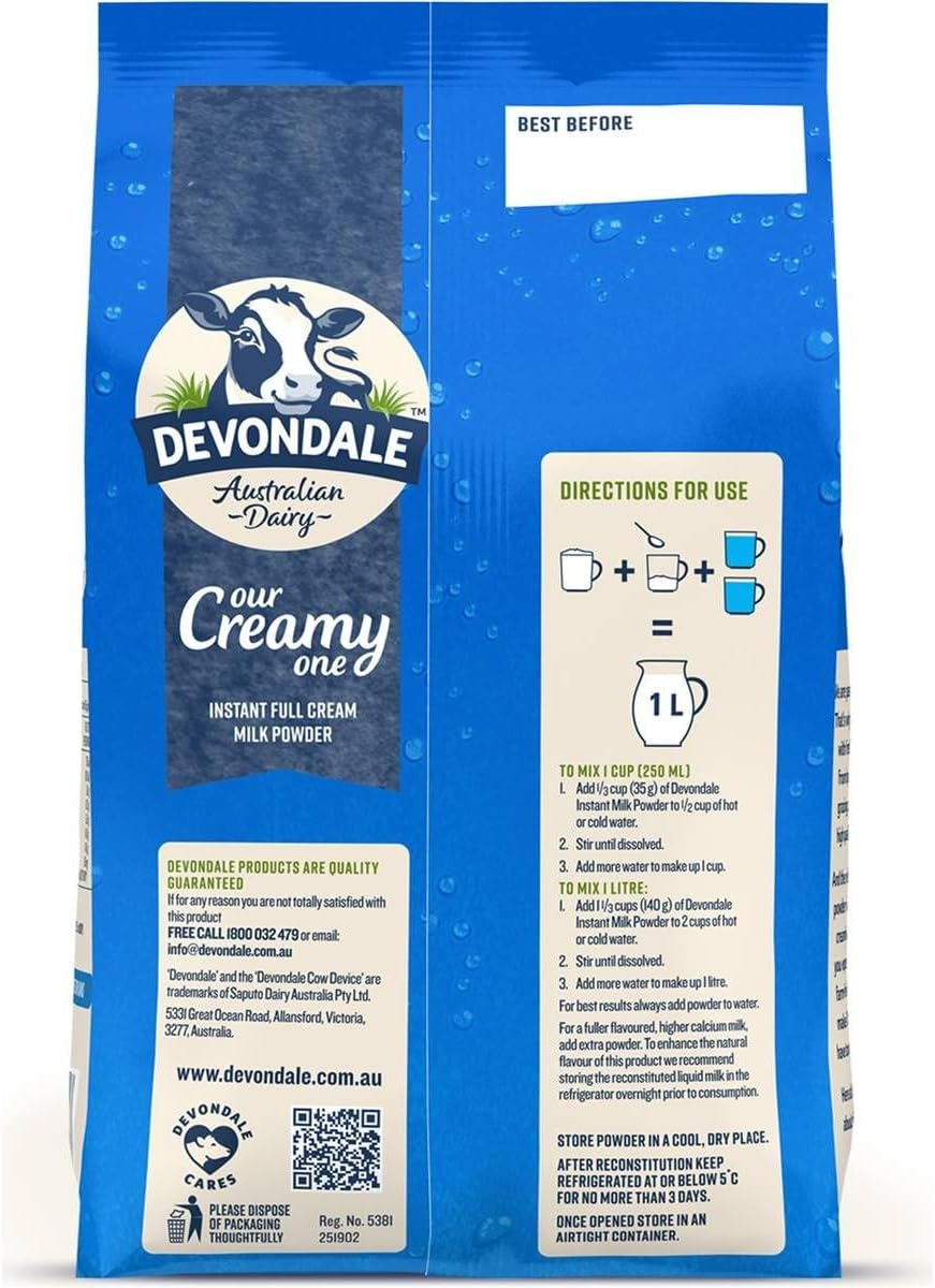 Devondale Instant Full Cream Milk Powder 1 Kg image number 3