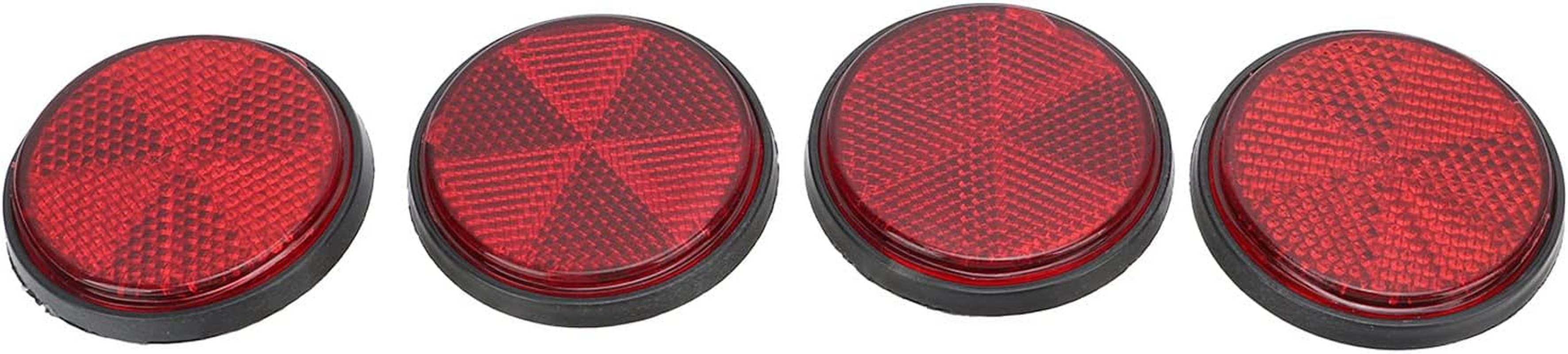 4Pcs 2 Inch round Warning Reflectors in Red for Bikes, Semi-Trucks, Trailers, Boats, Horse Trailers, Scooter, ATV - Motorcycle round Bike Safety,Other Accessories