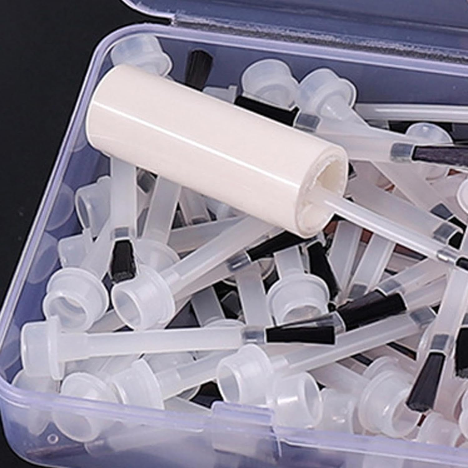 "Abbraccia" 50 Pieces Nail Polish Brush Liquid Applicators Brush Universal for Most 15Ml Dipping Powder Liquid Bottles Nail Gel Brush