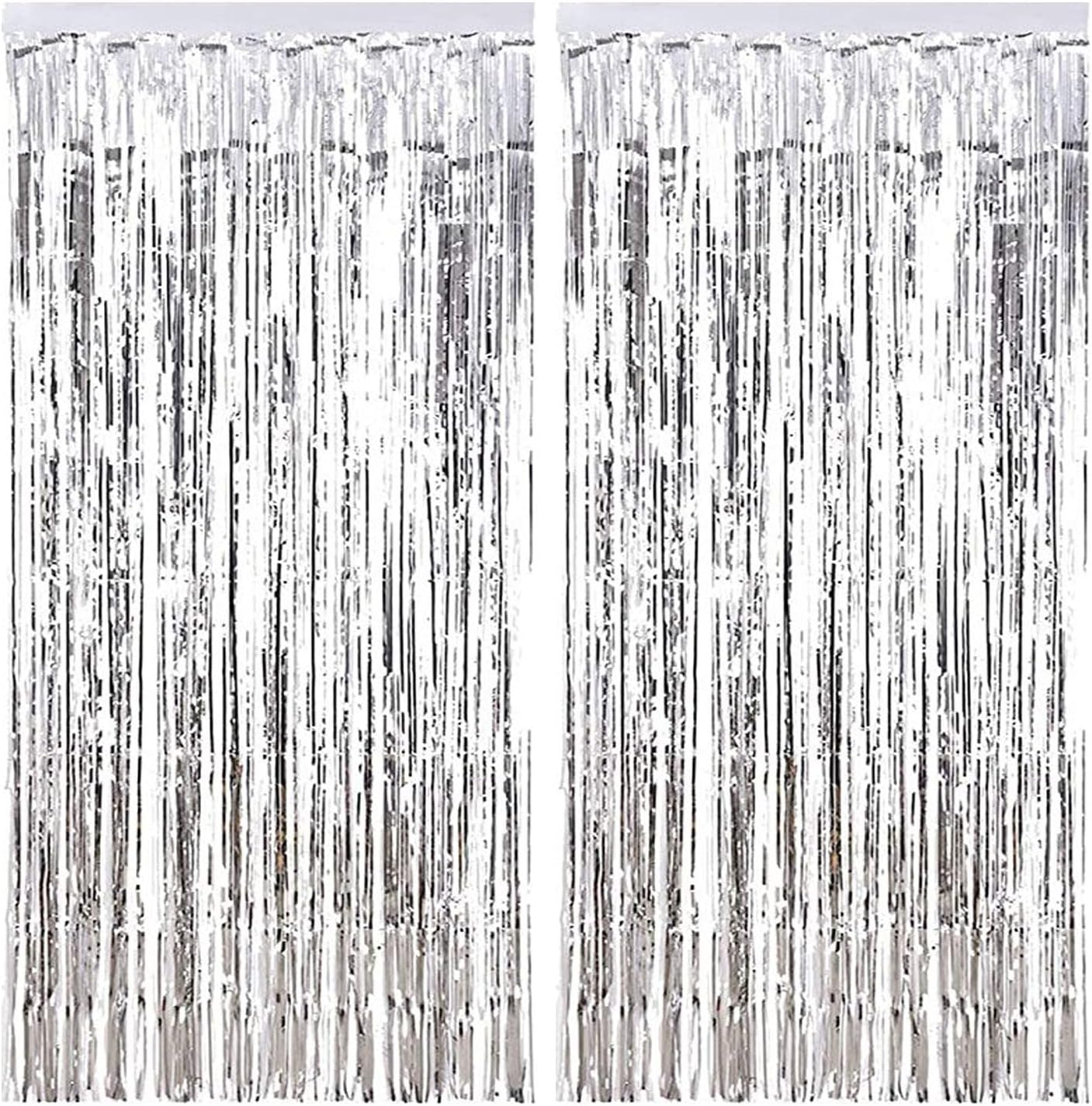 Metallic Tinsel Curtains Rose Gold 2 Packs 3 Ft X 8.2 Ft Foil Fringe Curtains for Photo Backdrop Door Wall Hanging Party Offiice Decoration