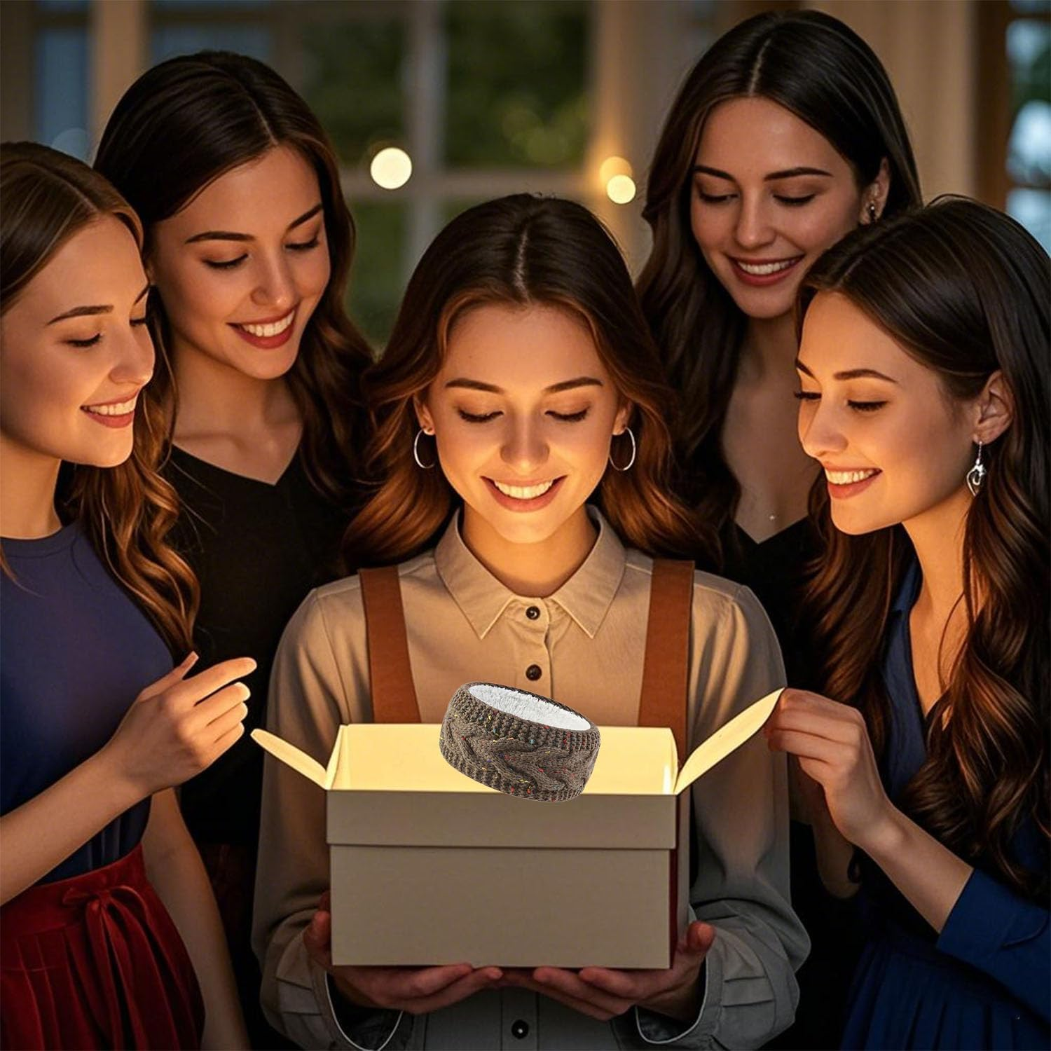 Yimucoltd Ear Warmers Winter Headband Lightweight Material Winter for Women Cold Weather Warm Ear Muffs Wool Knit Thick Fleece Lined with Superior Texture for Outdoor Activities Sports Fitness image number 2