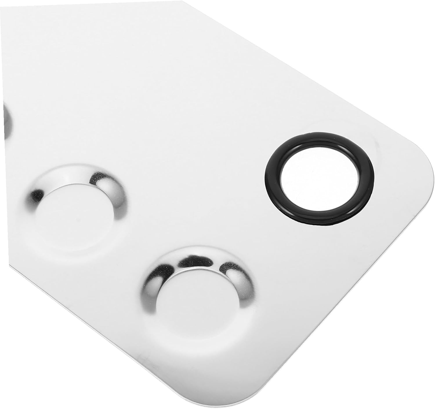 HEATSHAKING Stainless Steel Makeup Mixing Palette Small Liquid Makeup Plate for Foundation Concealer Lipstick Blending Tray Professional Cosmetic Tool for Artists and Nail Technicians