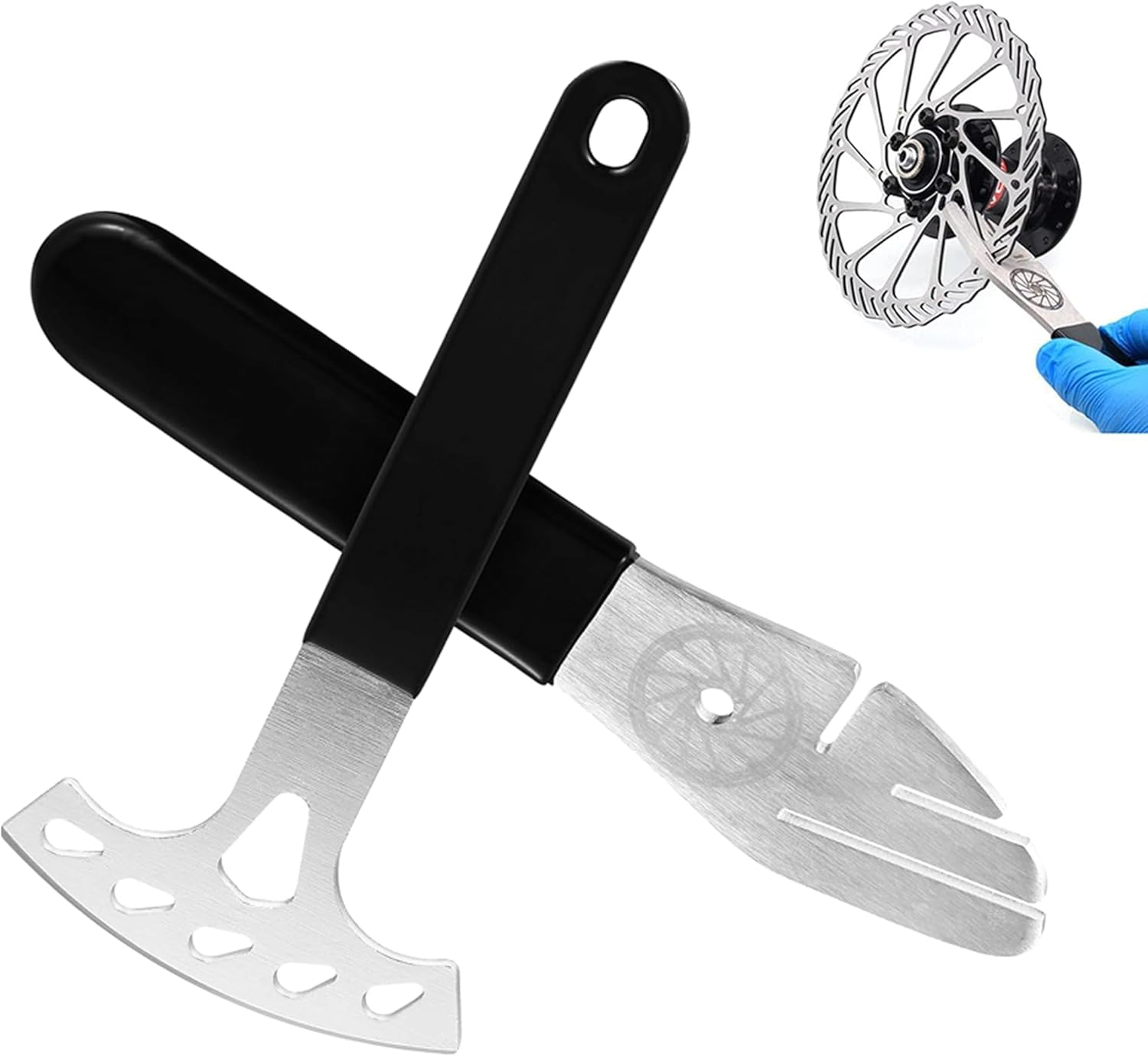 2Pcs Rotor Truing Fork,Bicycle Disk Brake Rotor Alignment Tool Gap Regulator with 42Mm for Large Adjustment and 15Mm for Small Adjustment,Burr-Free Edges,No Damage to Your Disk,Repair Tools image number 3