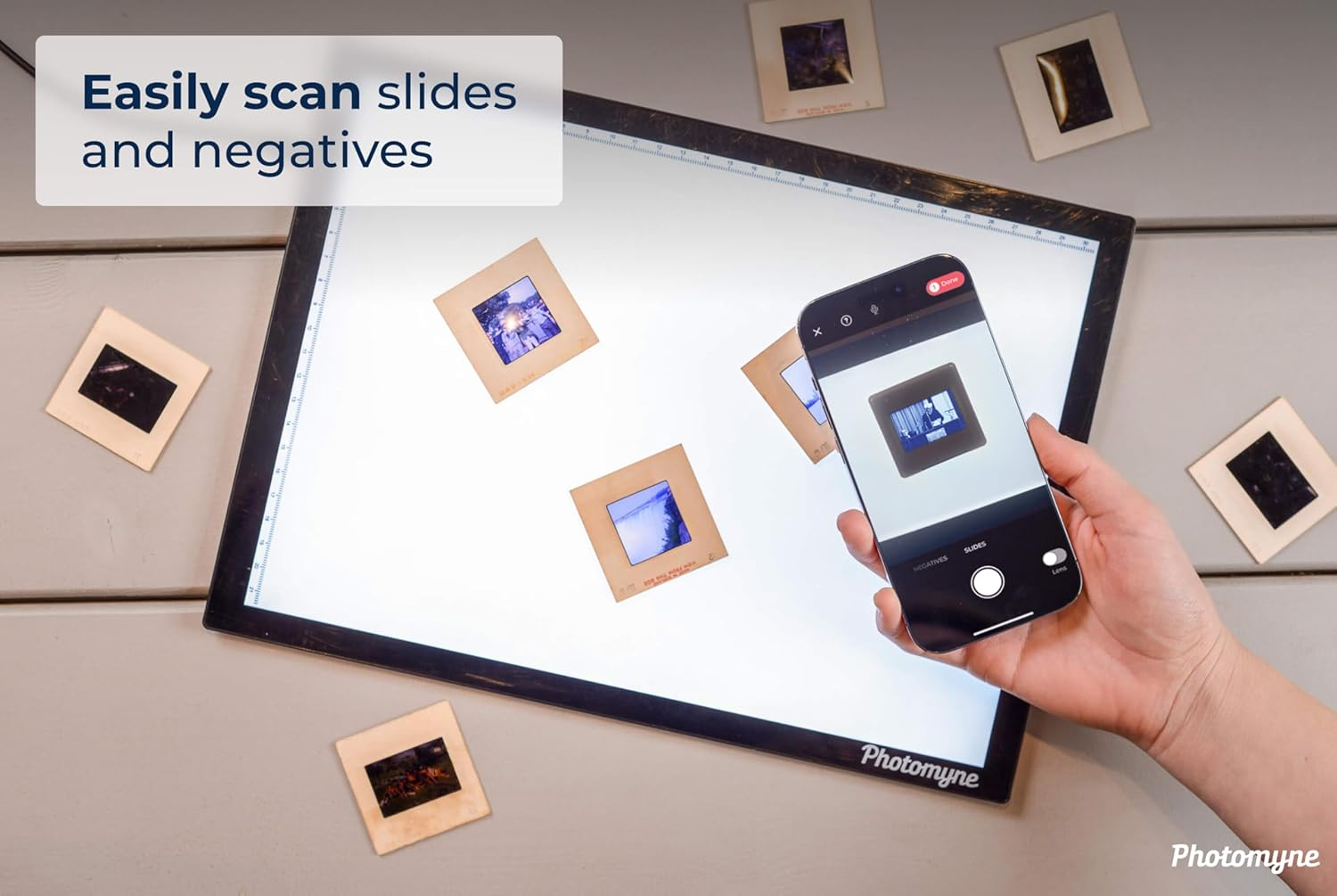 Photomyne Ultra-Thin 14X9.25 Inches/35.7X23.5 Cm USB Powered Light Pad for Supporting Photo Slide and Film Negative Scanning Including a USB Adapter - Black image number 3