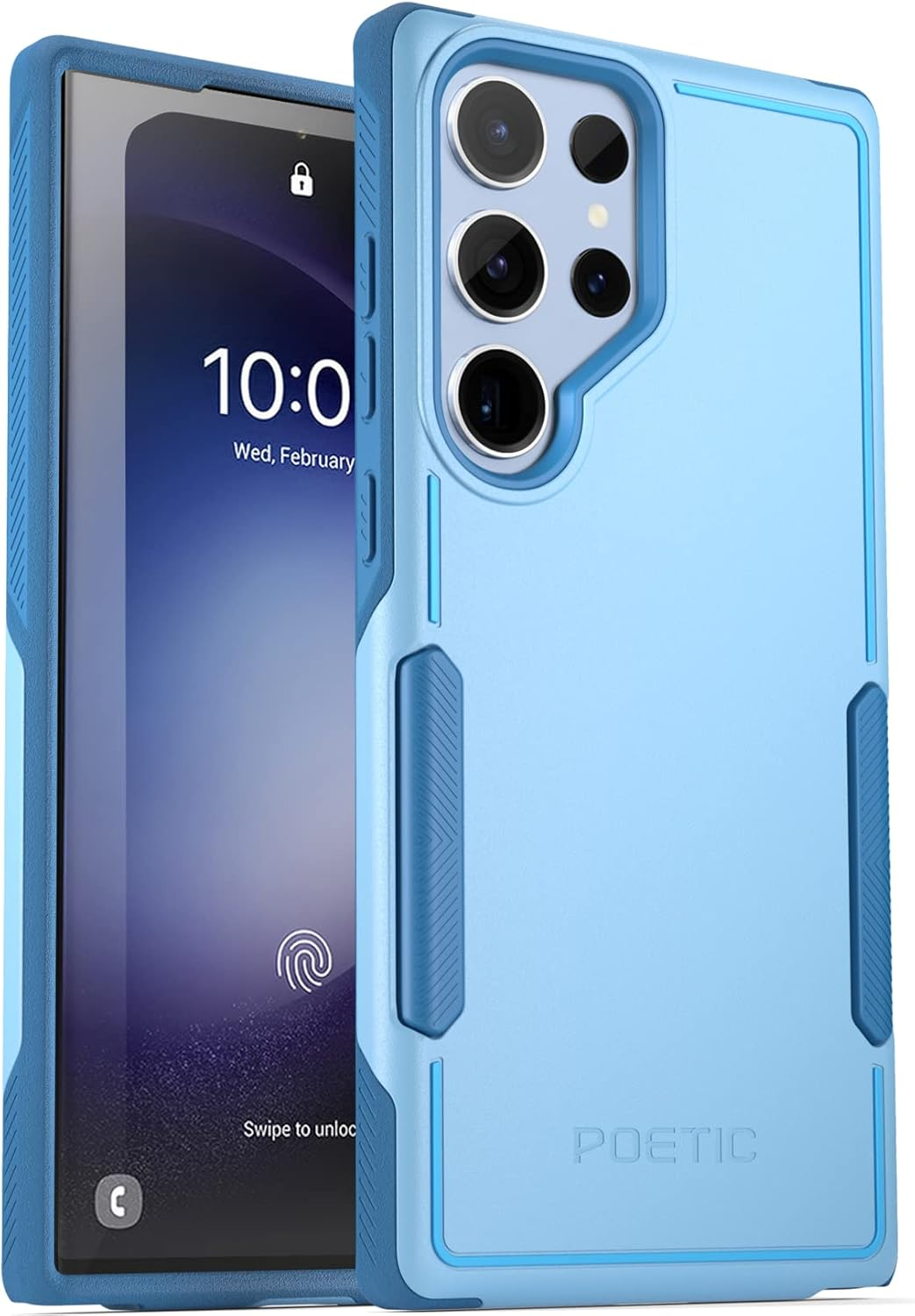 Poetic Neon Dual Layer Case for Galaxy S23 Ultra 5G (6.8") - Slim Shockproof & Water Resistant Cover, Purple - Light Pink image number 2