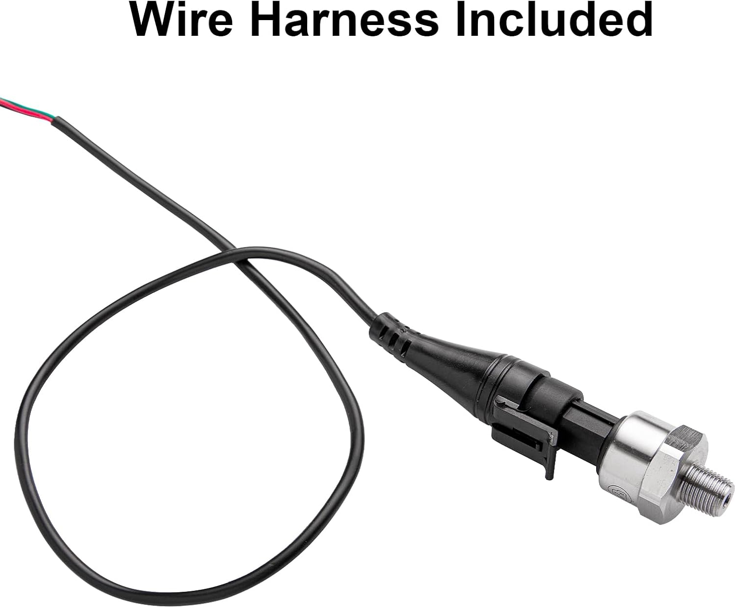 Ronybuy 150 Psi Fuel Oil Pressure Transducer Sensor Sender 1/8" -27 NPT Thread with Harness Kit for Oil Fuel Air Water, Stainless Steel 0-150 Psi Sensor Pressure Transmitter image number 2