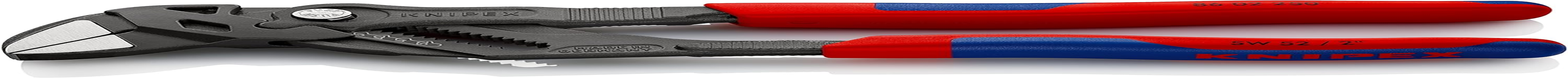 Knipex 86 05 180 SB Chrome Plated Plier Wrench with Narrow Gripping Jaws, 180 Mm Length