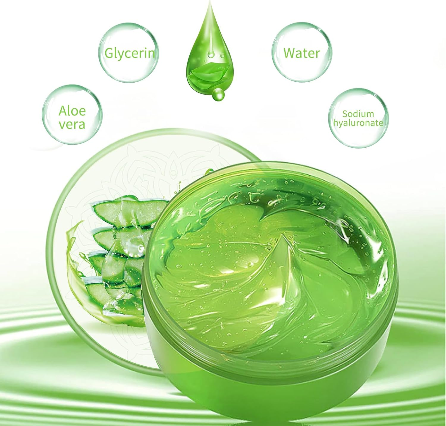 99% Pure Aloe Vera Gel for Face & Body Hydration, Soothing and Hydrating, Moisturizing for Skin Care, Scalp, Hair, Calming Aloe Gel for after Sun Skincare image number 2