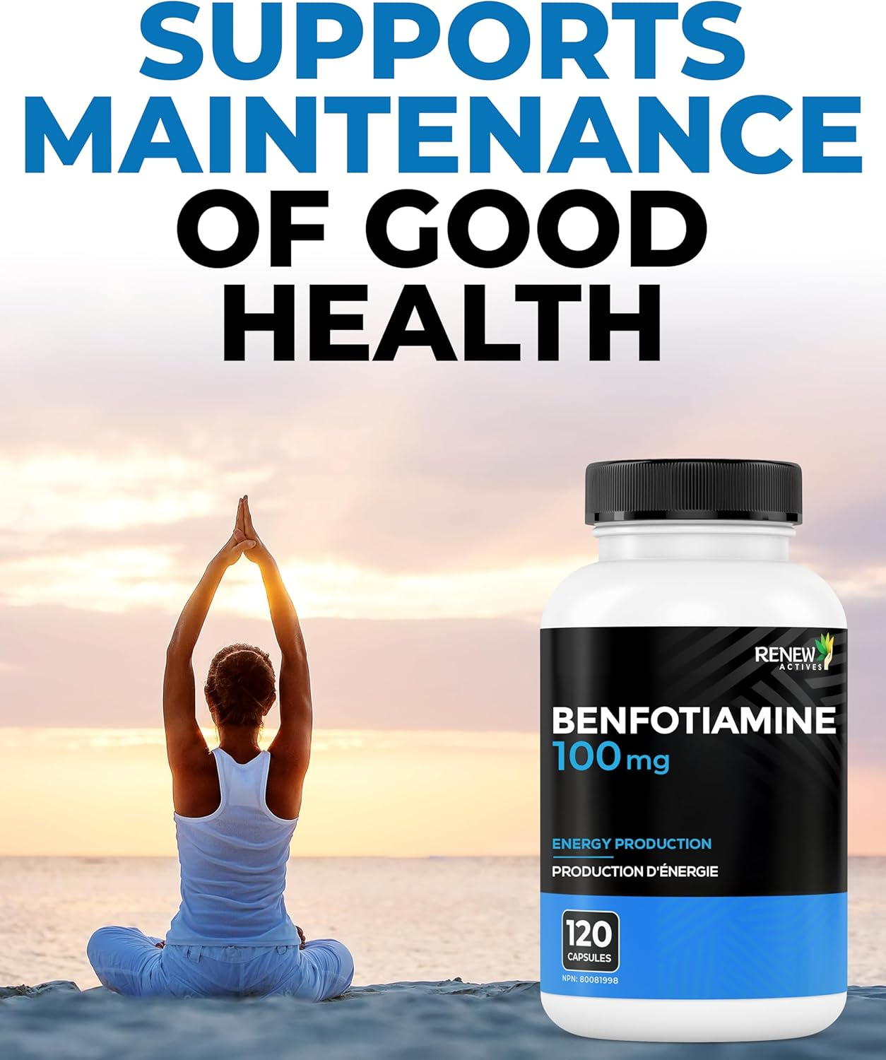 Renew Actives Benfotiamine &ndash; 60 Capsules for Daily Nutrient Support image number 1