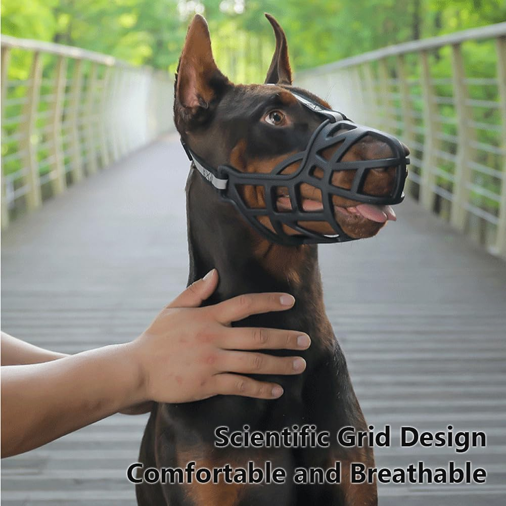 Professional Dog Muzzle, Can Eat and Drink, for Small, Medium and Large Dogs,M
