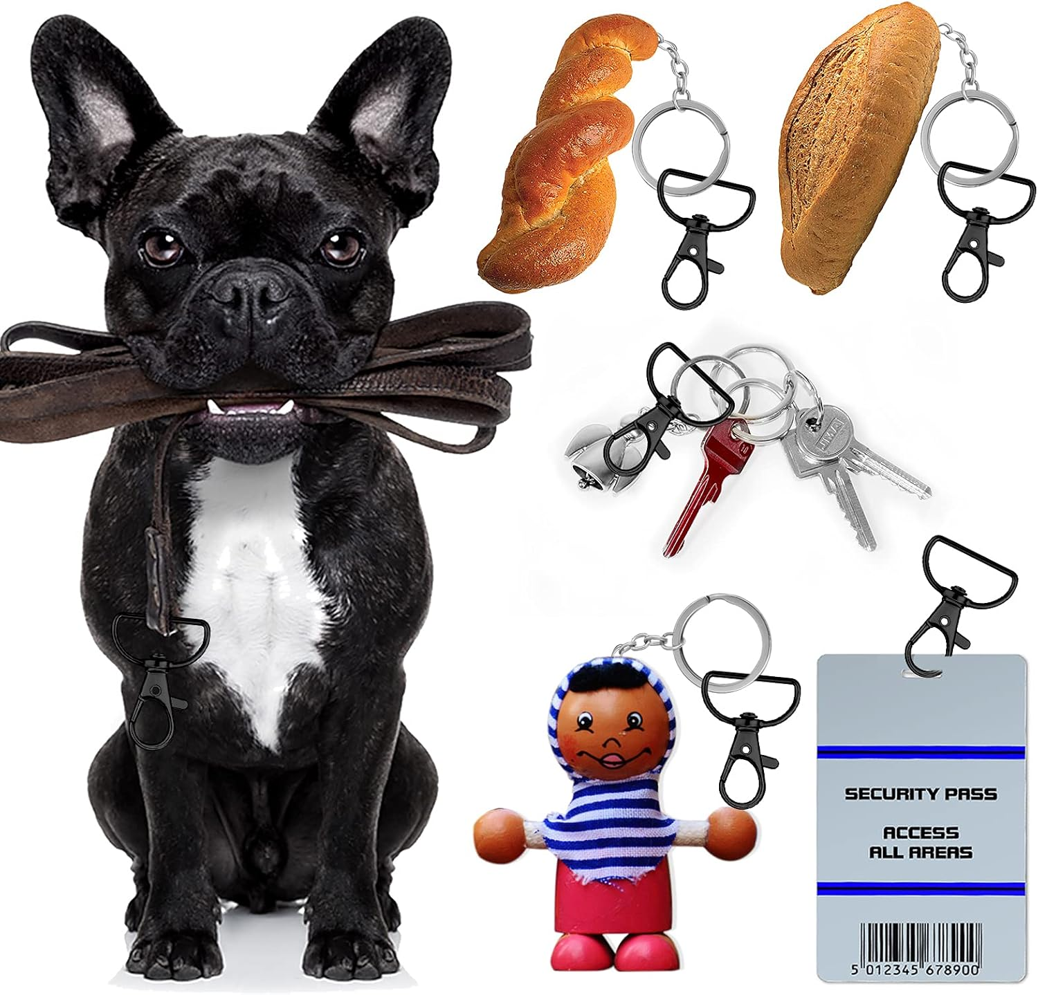 56 Pieces Keychain Hooks with D Rings Set Purse Hardware for Bag Making Lanyard Snap Hooks Metal Swivel Clasps with D Rings and Slide Buckle for Purses Keychain Lanyard Handbags, Black image number 3