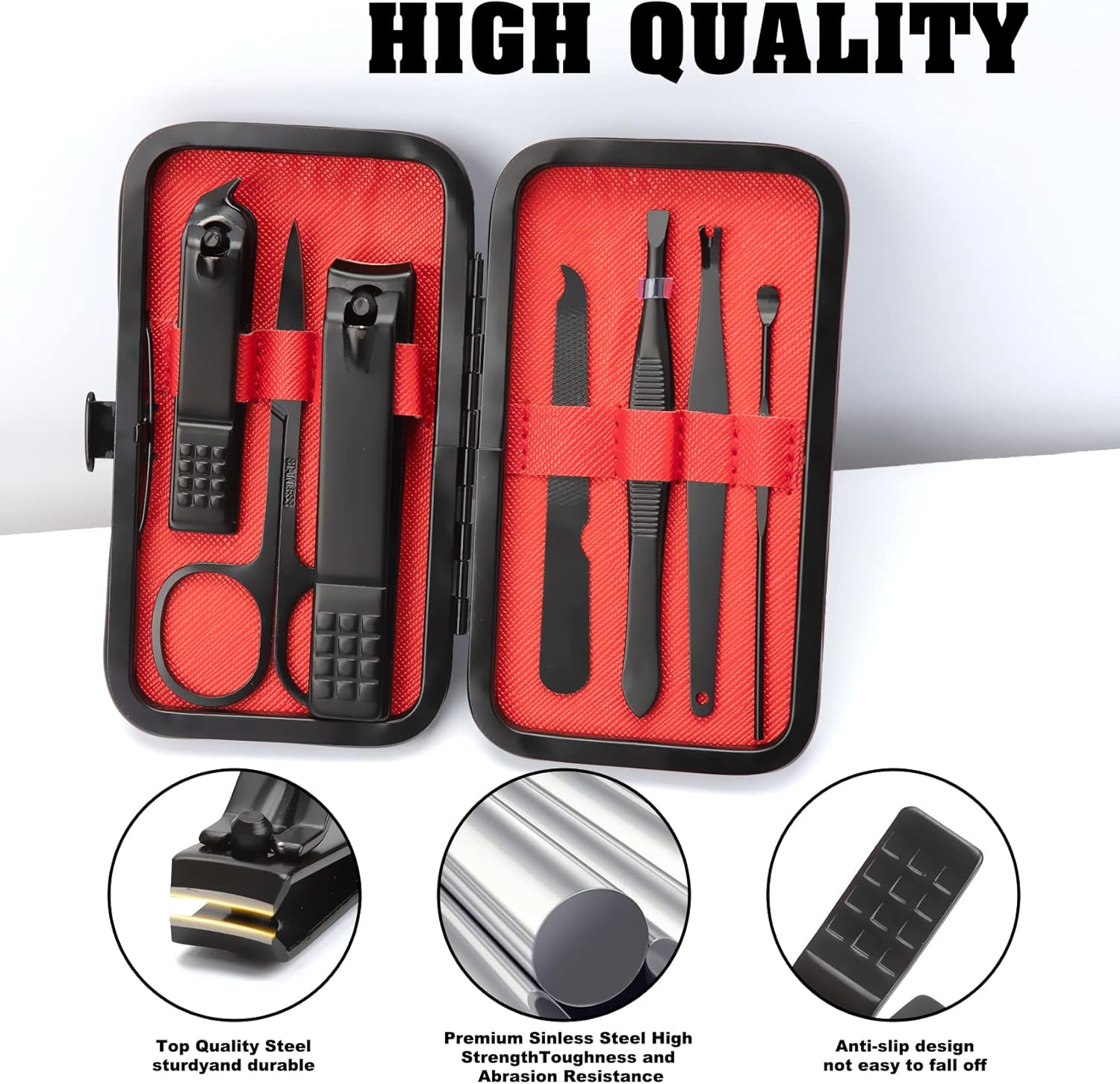 NZKNP Manicure Set Gifts for Men Christmas Stocking Stuffers Gifts for Dad Husband Teen Boys Grooming Tools Kit Santa Claus Xmas under 10 Dollars Womens Gift image number 3