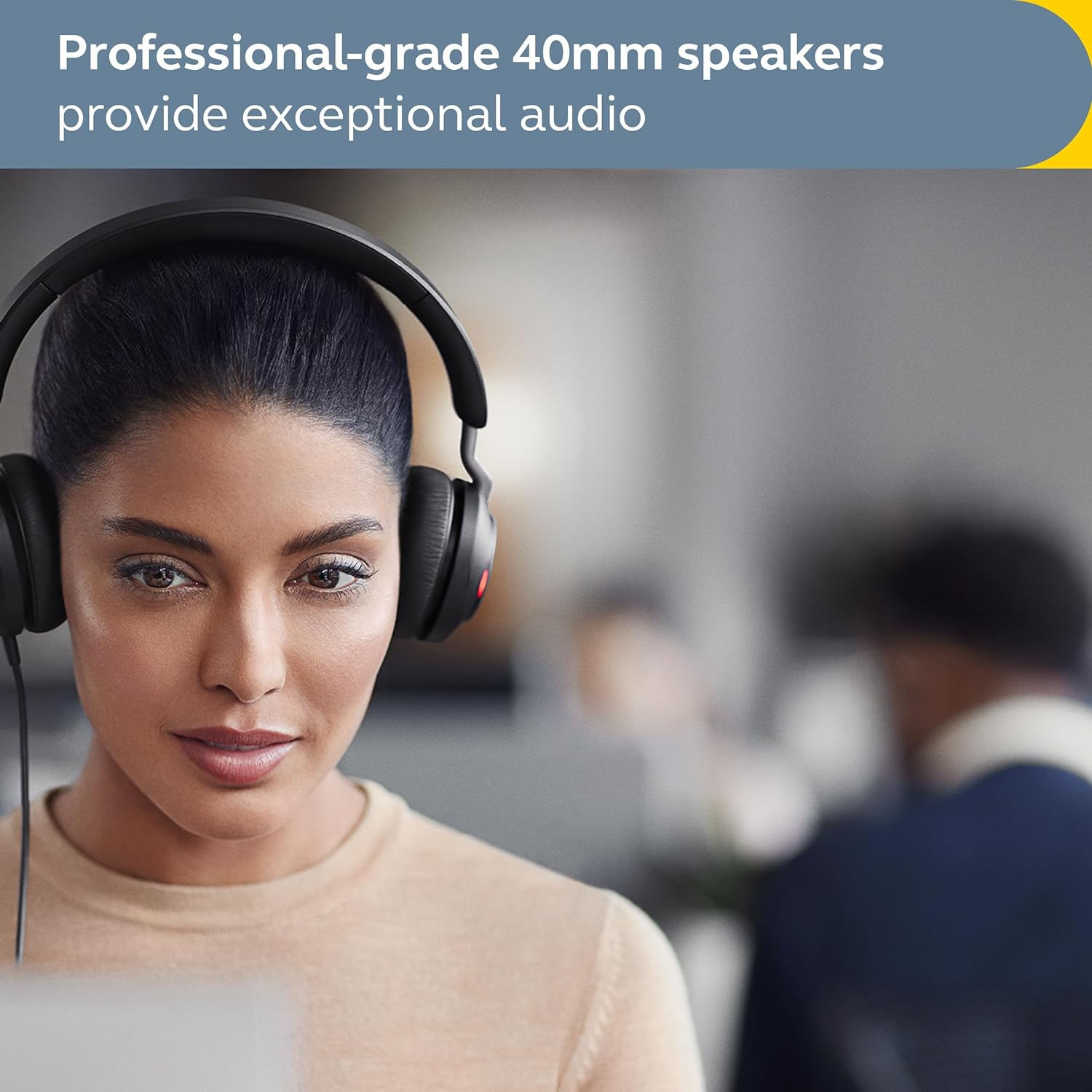 Jabra Evolve2 40 SE Wired Stereo Noise-Cancelling Headset - Features 3-Microphone Call Technology and USB-A Cable - MS Teams Certified, Works with All Other Platforms - Black image number 2