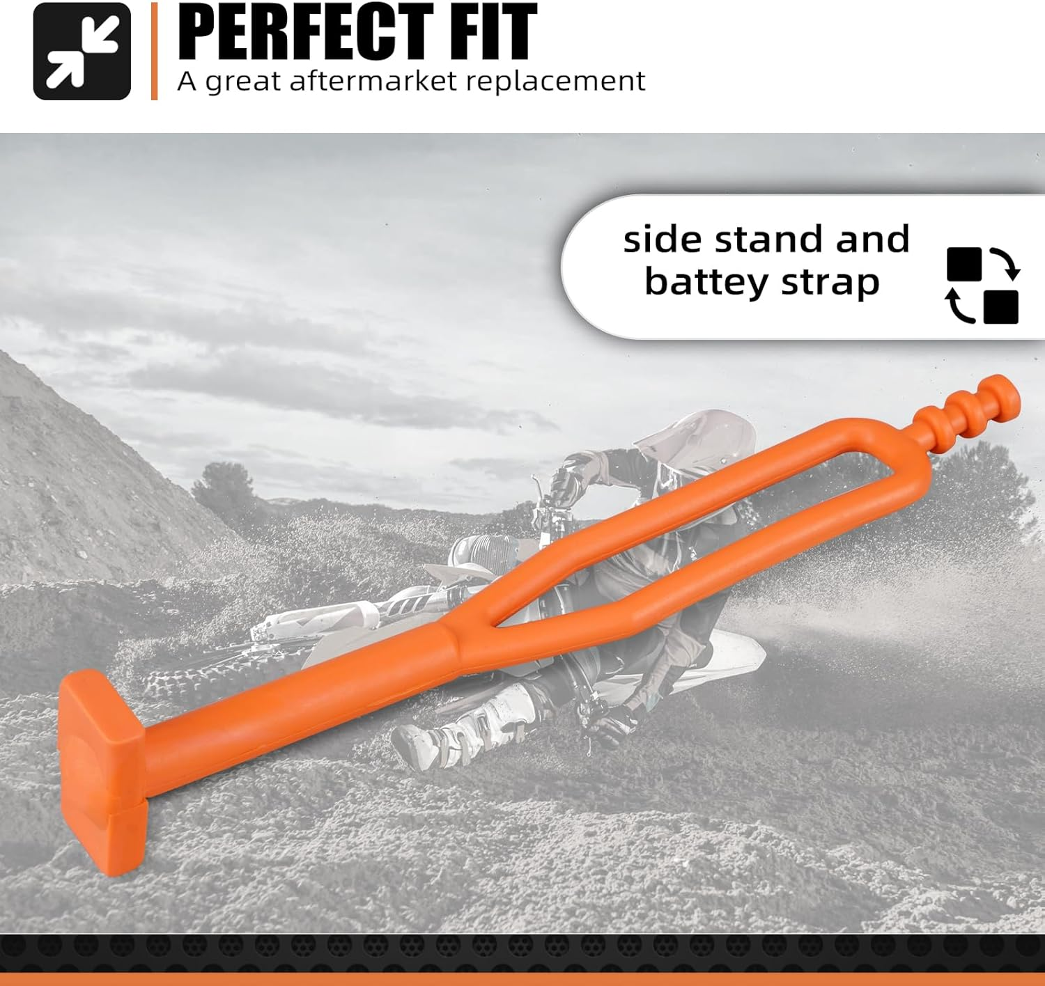 NICECNC Orange 145Mm Rubber Battery Strap Elastic Battery Strap Compatible with KTM 125-500 EXC/EXC-F/EXCF Six Days/Xc/Xcw/Xc-W/Xcw TPI/XCW Six Days/Xcf/Xcf-W/ 1998-2022 See Fitment image number 3