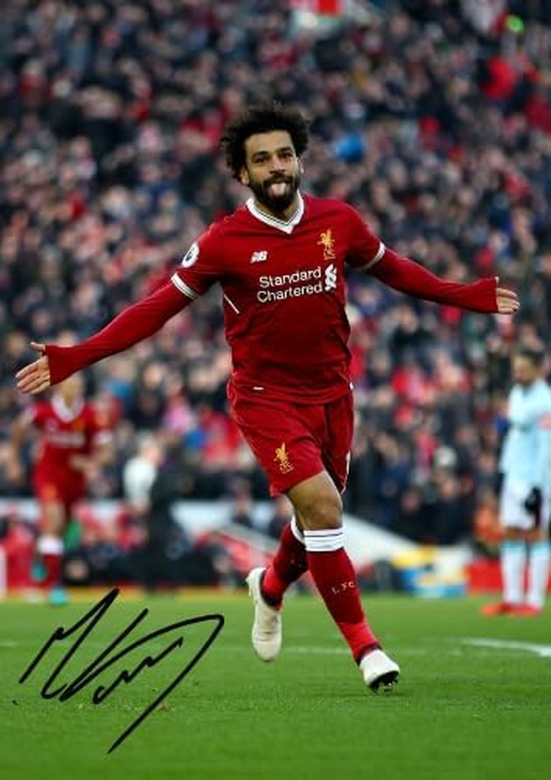 Mohamed Mo Salah Liverpool FIFA Signed Autographed Photo Poster Memorabilia A4 210X297Mm
