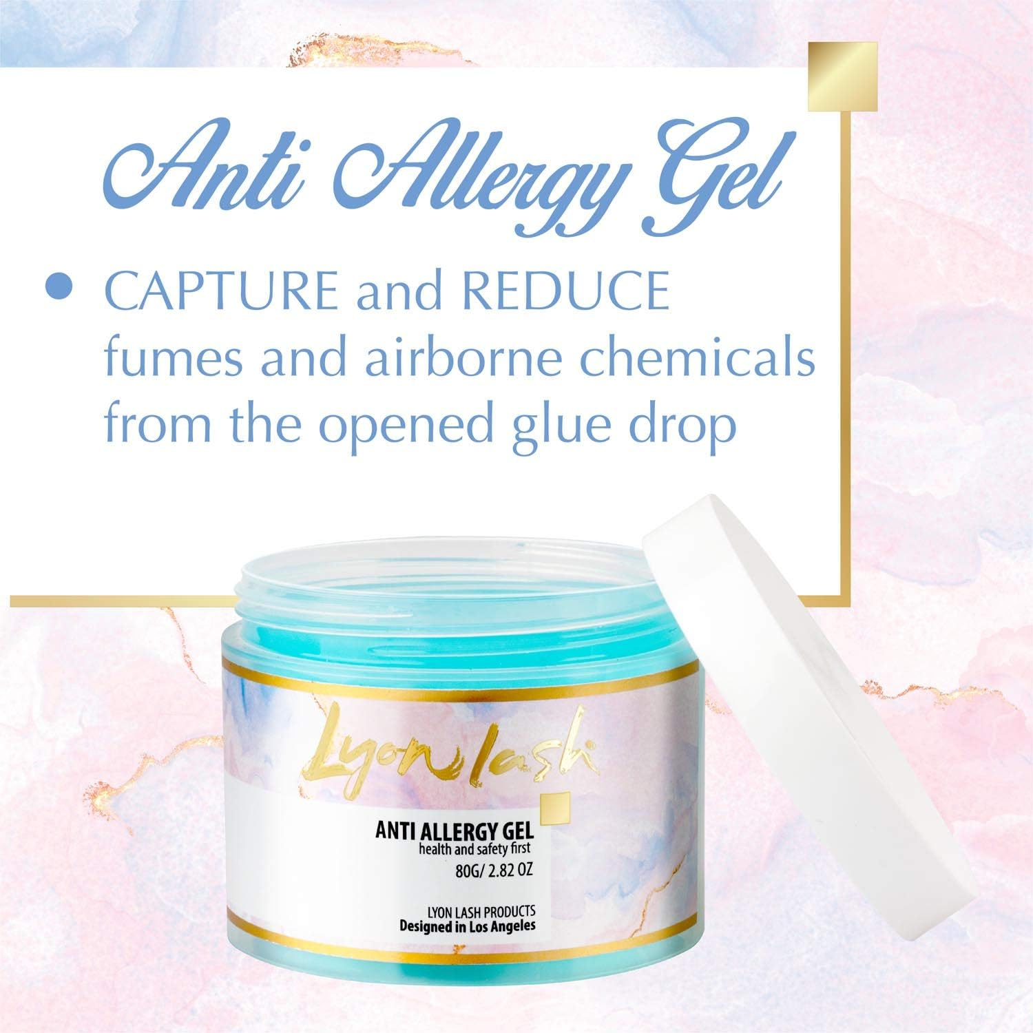 Lyon Lash anti Allergy Gel Air Refresher | Absorb Fume & Odor from Lash Adhesive | Less Stinging and Headache after Use | Suitable for Classic & Volume Lashing | Eyelash Extension Supplies & Tools image number 1