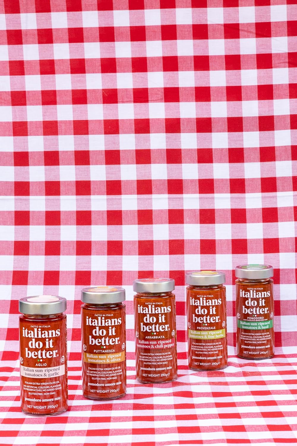 Italians Do It Better Pomodoro Sauce, 290G &ndash; Italian Pasta Sauce with Fresh Tomato and Basil, Ideal for Penne, Spaghetti, Traditional Tomato Sauce, Italian Made image number 1