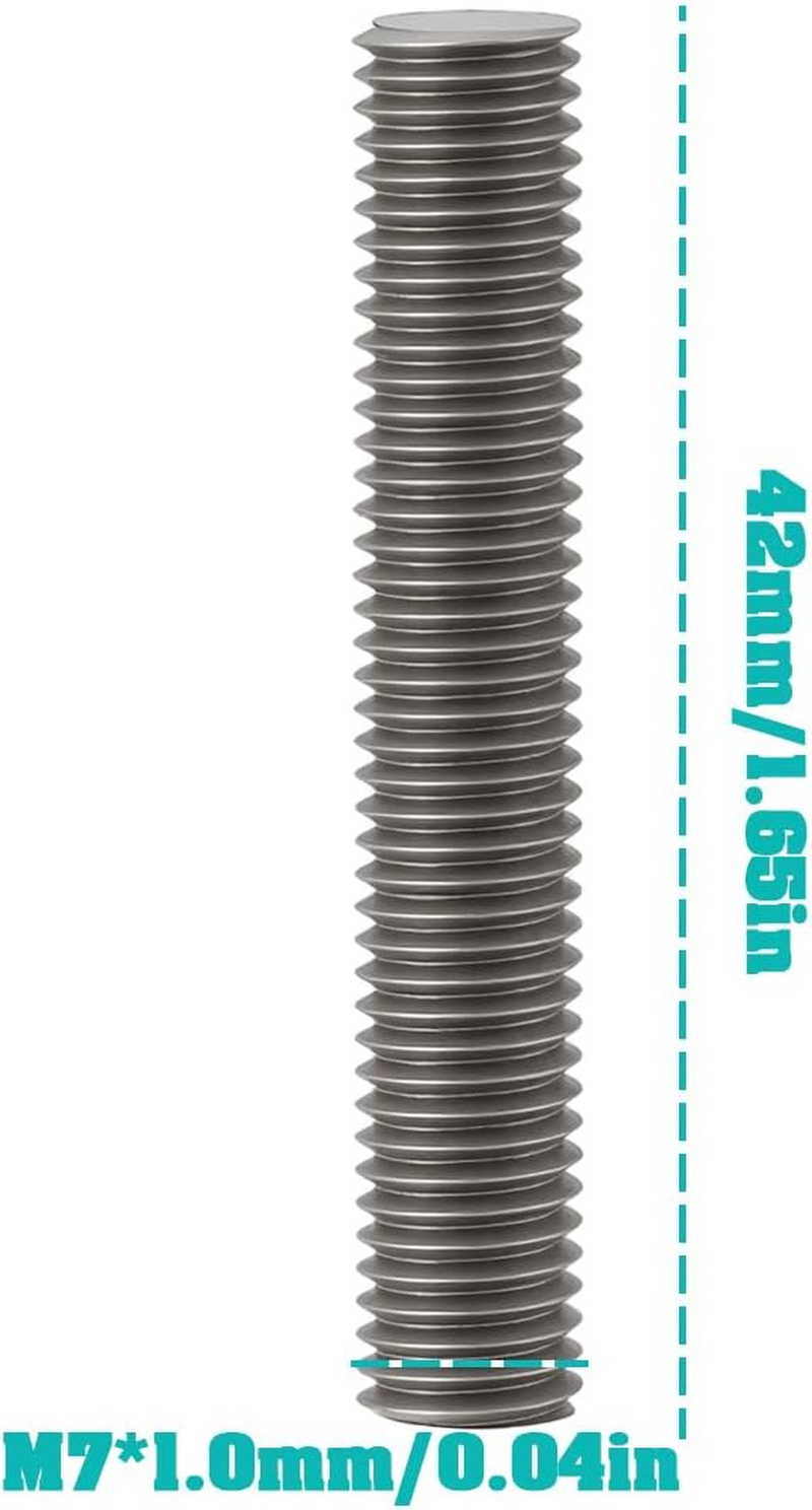 AS Axis Spindleon 8Pcs M7X1.0Mm Exhaust Manifold Threaded Studs Stainless Steel Compatible with BMW M50 M52 M54 (42Mm Long) image number 4