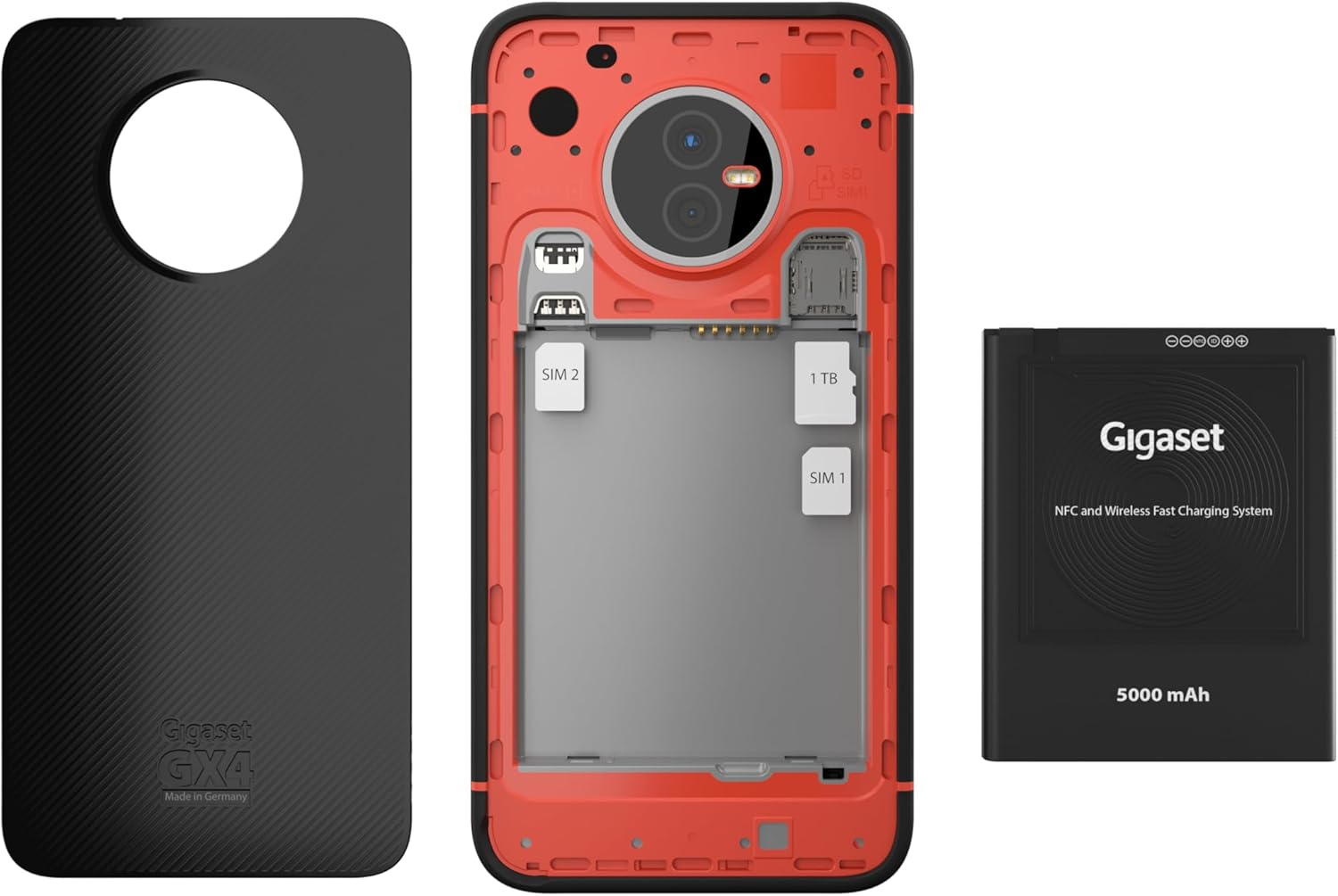 Gigaset GX4 PRO - Rugged 4G Smartphone - Dust & Waterproof IP68, Military Standard MIL-STD-810H - 6.1" HD+ Display with Gorilla Glass - 48MP Camera - 400 Hours Standby - Made in Germany image number 2