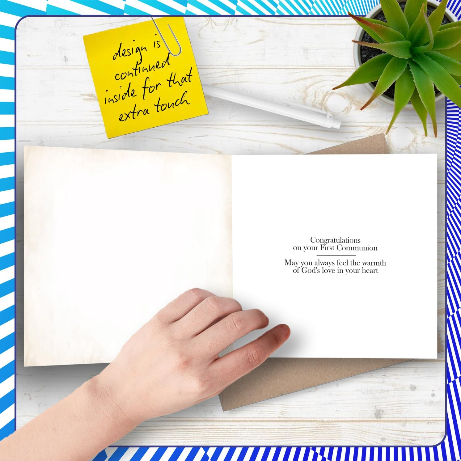 Christening Cards for Boys Girls Him Her - First Holy Communion - Congratulations Christening First Communion Gifts, 145Mm Christian Gifts Religious Greeting Cards image number 3