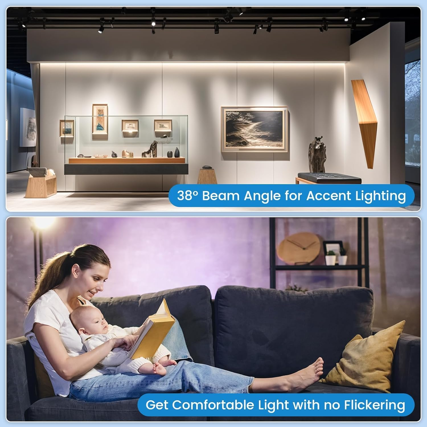 Bonlux GU5.3 LED Spotlight Bulb, 6W Equivalent to 50W Halogen Bulb, AC/DC 12V Bi Pin Base LED Light Bulb, MR16 38&deg; Beam Angle Natural White 4000K (Non-Dimmable, Pack of 6) image number 2