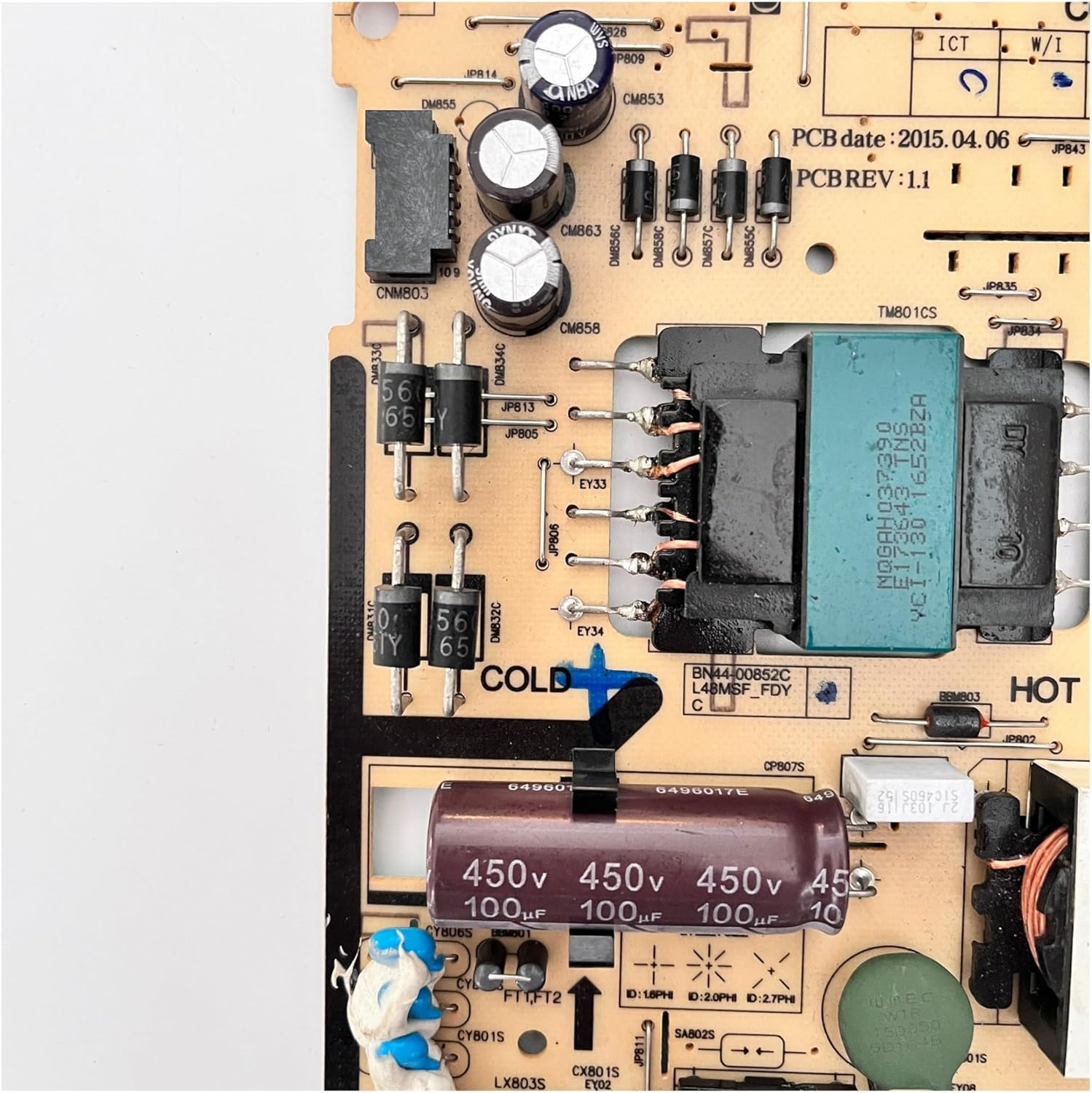 TV Power Board BN44-00852A=BN44-00852C, Suitable for TV UN43J5020AF UN43J5200AFXZA TV Motherboard Parts image number 2