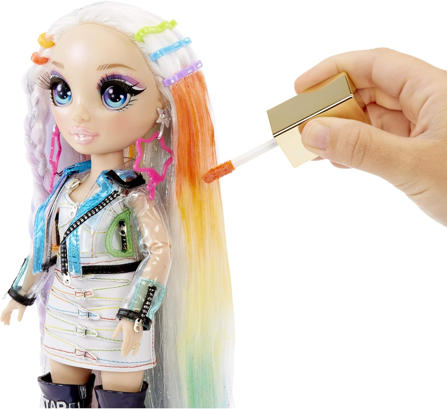 Rainbow High Hair Studio Exclusive Doll - Amaya Raine - Features Extra Long Hair and Washable 5-In-1 Colours
