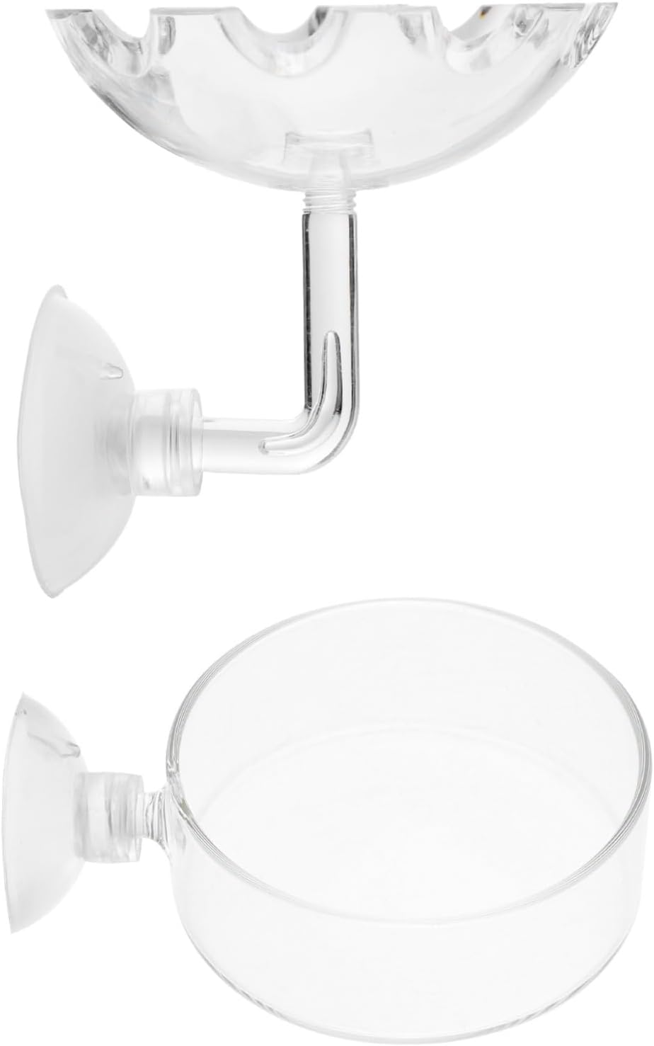 EXAOMBLE Reptiles Shrimp Feeders with Suction Cups 2Pcs Aquarium Shrimp Feeding Trays Home for Fish Tank and Pet Reptiles image number 6