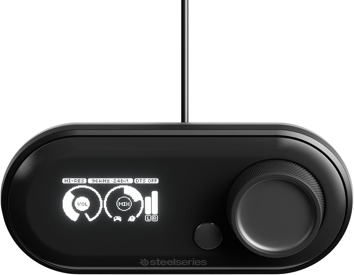 Steelseries Arctis Pro + Gamedac White Wired Gaming Headset for PC & Playstation - Illuminated Ear Cups - Certified Hi-Res Audio - Dedicated Digital Audio Controller & Amp image number 2