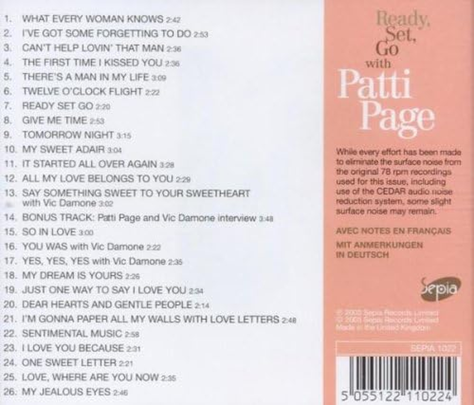 Ready Set Go with Patti Page