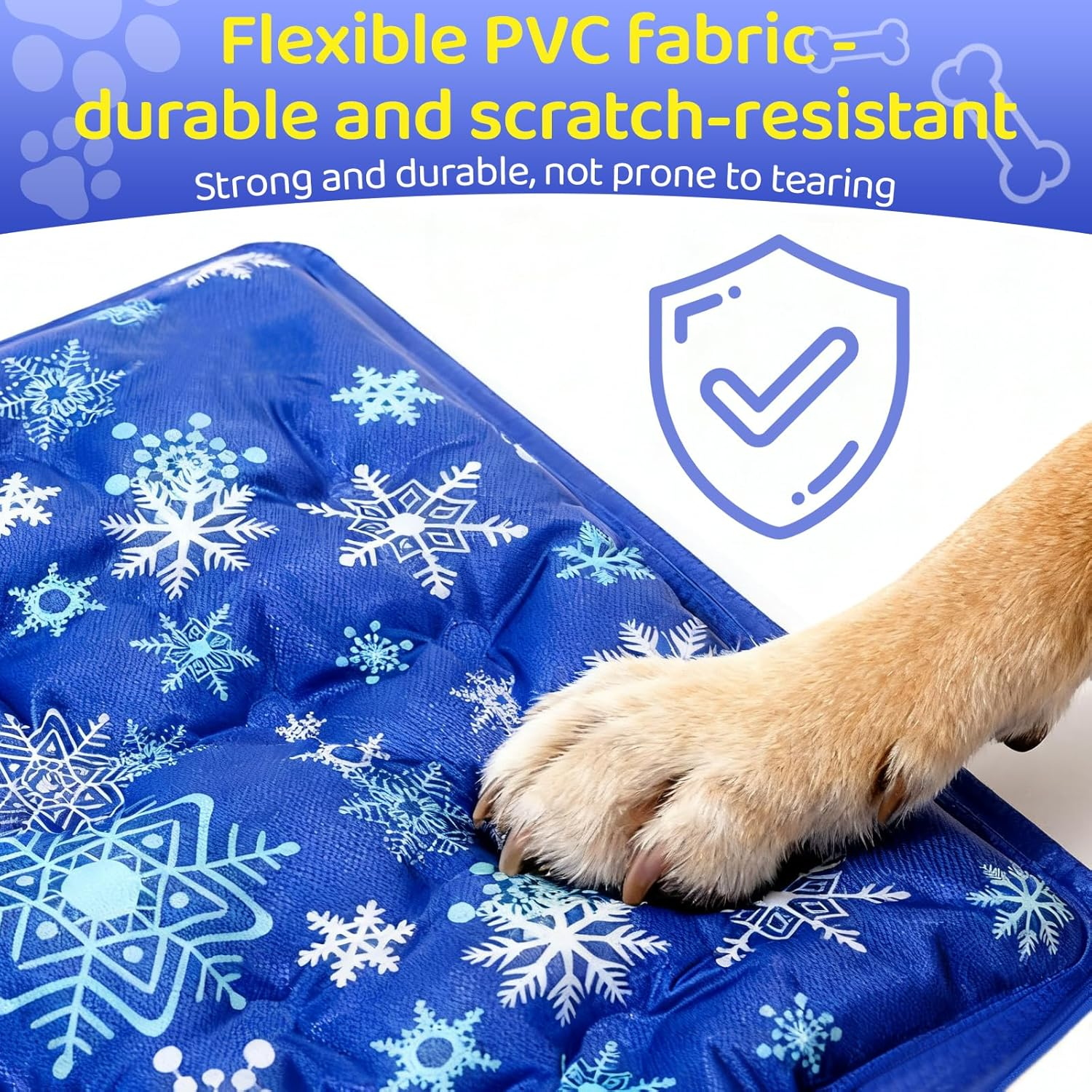 LOVELEDI Dog Cooling Mat - Pet Cooling Mats for Dogs and Cats, Durable 50X60Cm Cool Pad Pet Soft Pads, Waterproof, Endothermic & Easy Clean Self Cooling Puppy Kennel Bed for Home Indoor Outdoor image number 2