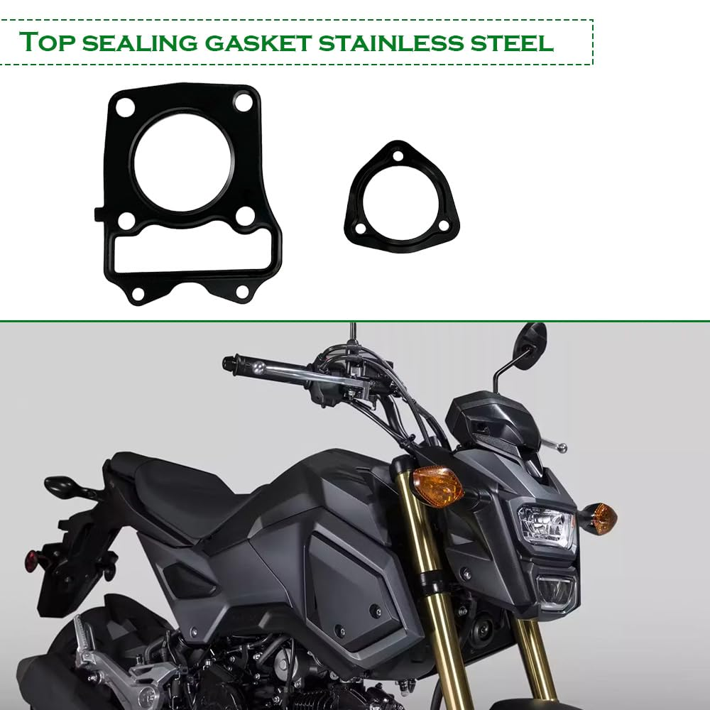 Complete Gasket Kit Set & Spark Plug Compatible with Honda Grom 125 MSX125 2014-2020 Monkey Z125M Z125MA 2019-2021