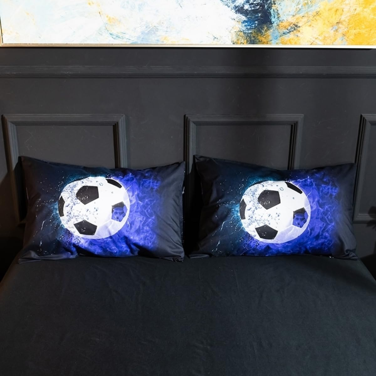 Costume Bay 3D Sports Bed Duvet Cover Set Football Basketball Soccer Various Designs Perfect for Teens and Adults Bedroom Decor (Soccer, S) image number 6