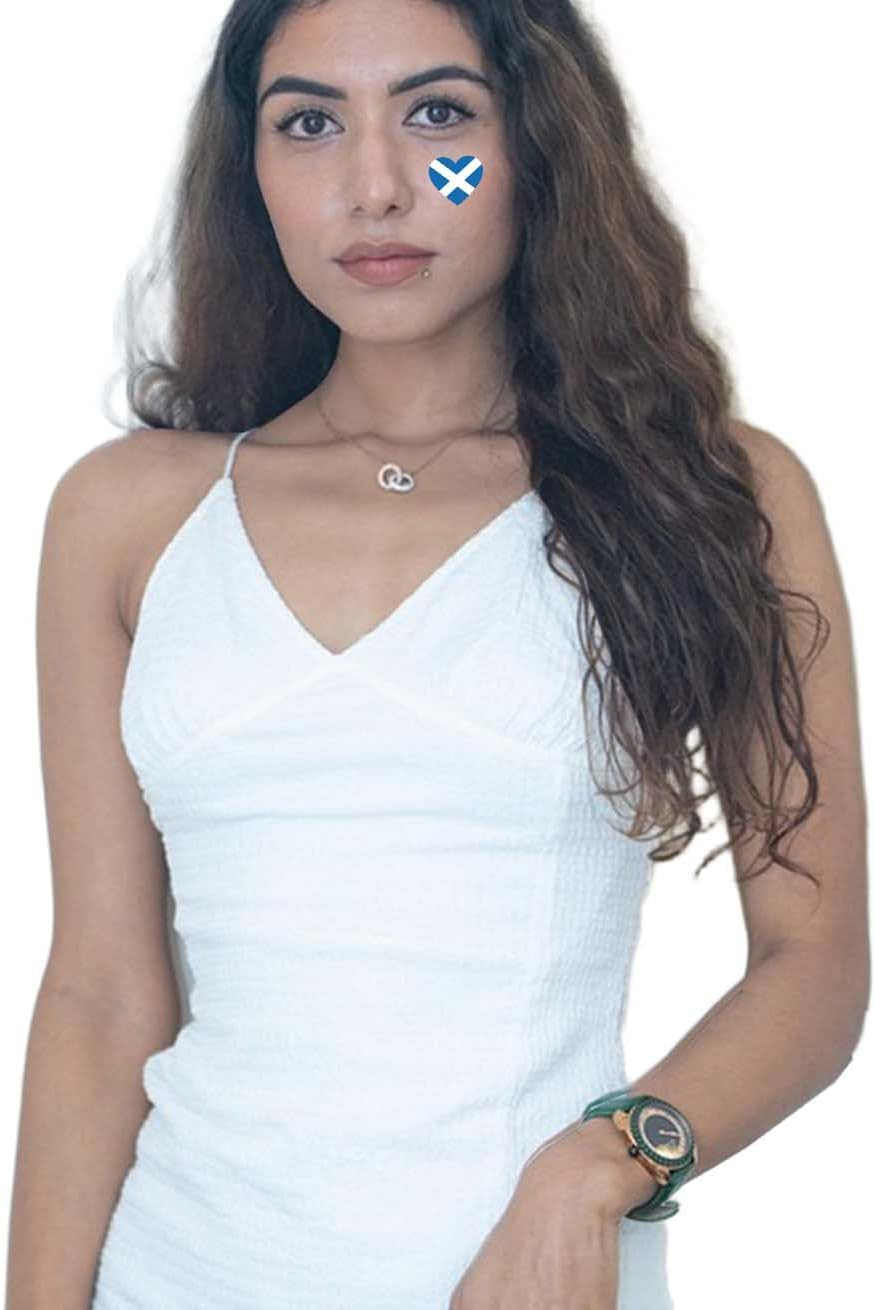 5 Sheet Scotland Temporary Tattoo,Scottish Flag Decal Sticker for Party Birthday National Day Celebration