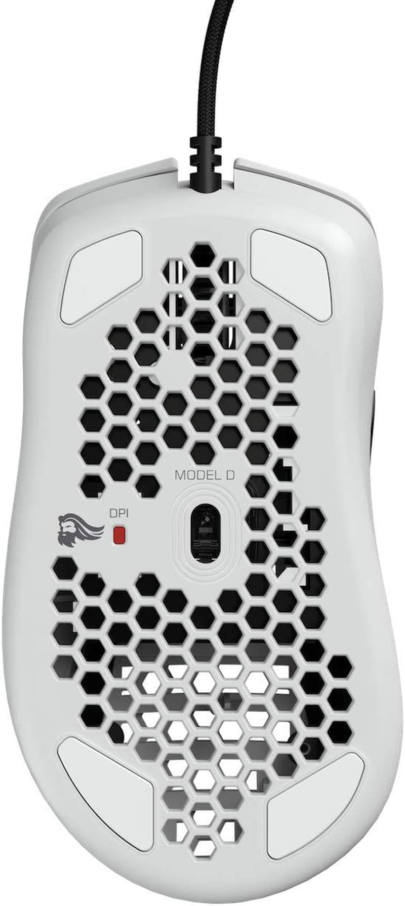 Gloriuos White Gaming Mouse - Glorious Model D Gaming Mouse Honeycomb - Ultralight RGB Mouse - PC Mouse - 68 G - Glossy White Mouse image number 2