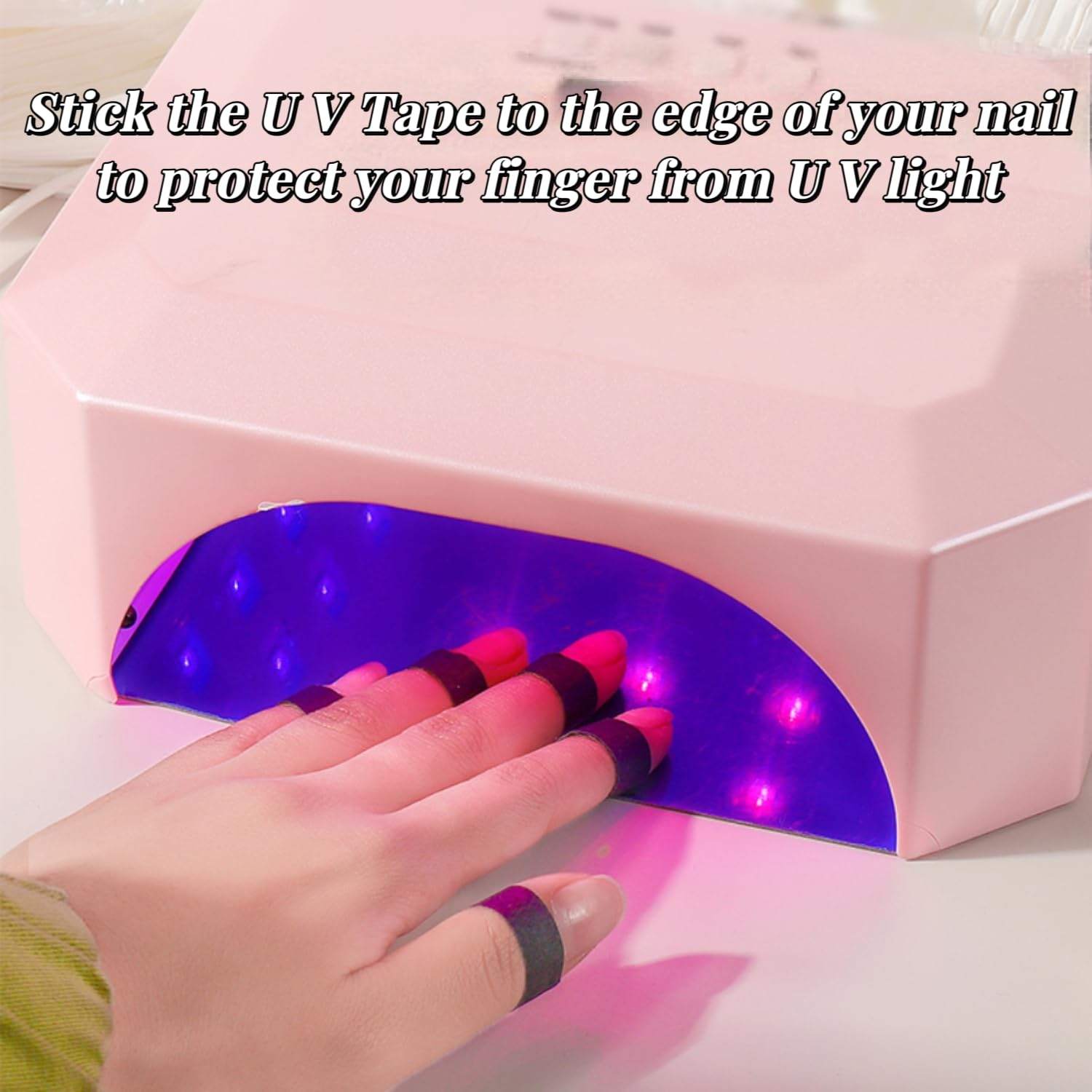 U V Tape for Nail: Nail Art Tips Guide Tapes for DIY Design Nail Tip, Nail Striping Tape Line Rolls Nail Art Decoration Sticker Manicure Tool image number 1