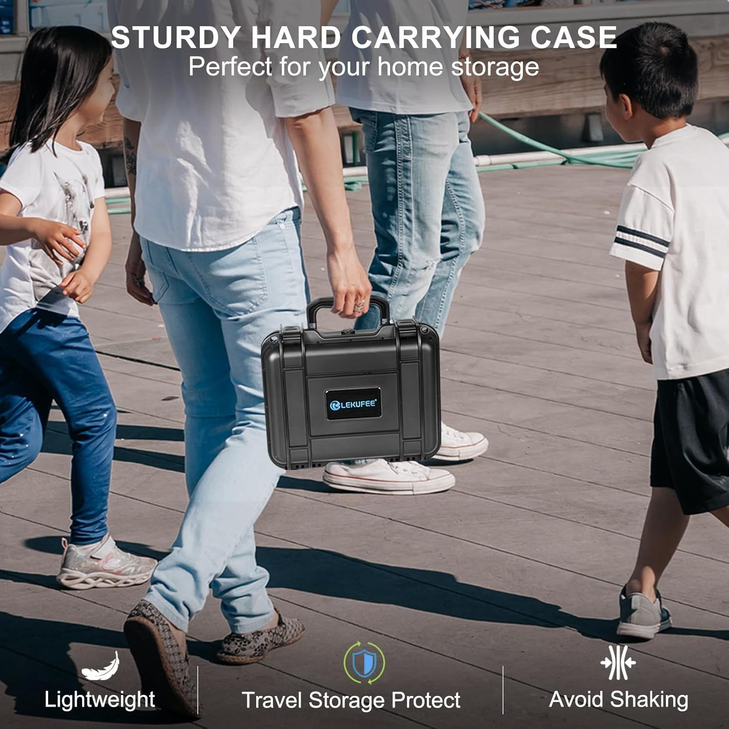 Lekufee Waterproof Hard Case for DJI Osmo Pocket 3, Mic 3/2/Mini, Creator Combo,Power Expansion Combo,Vlogging Camera and Accessories(Case Only) image number 1