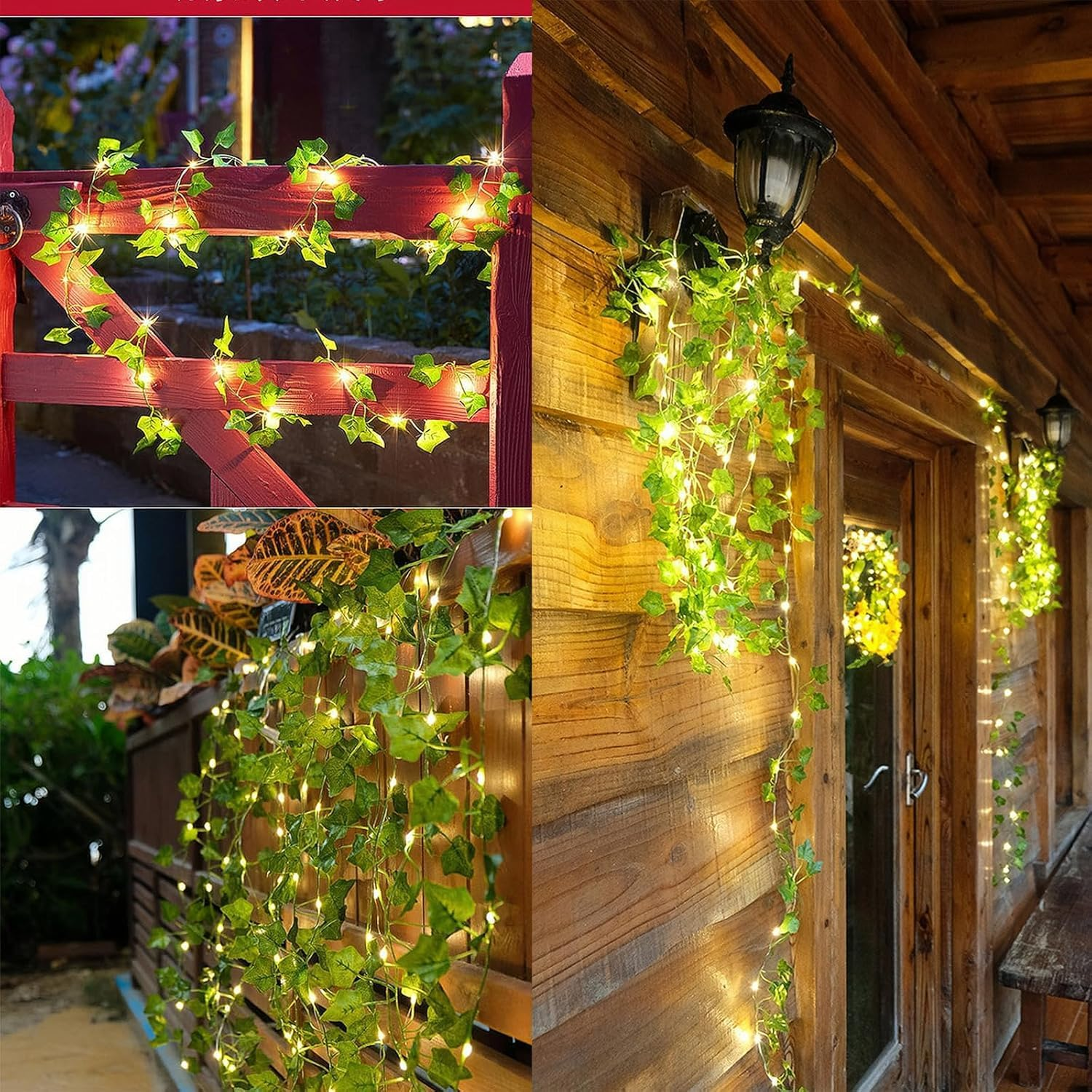 10M 100LED Vine String Lights, Leaf String Lights, Hanging Ivy Lights for Bedroom Garden Party Wall Room Decor, Ivy Curtain Lights for Dorm, Wedding, Party, Wall, Indoor, Outdoor Decor image number 5
