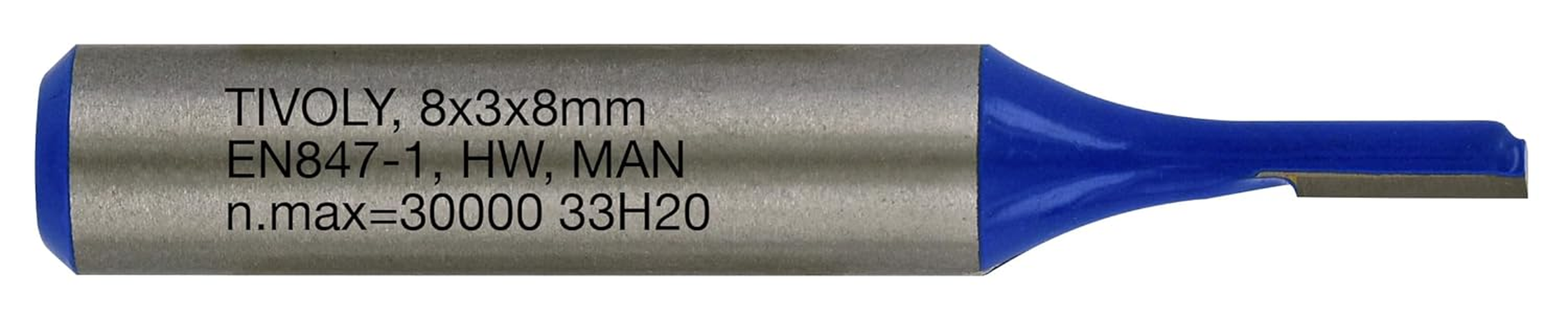 Tivoly XT60642067831 Straight Router Bits | 2 Diamond Cut Cutters Diameter 3 Mm, Blue