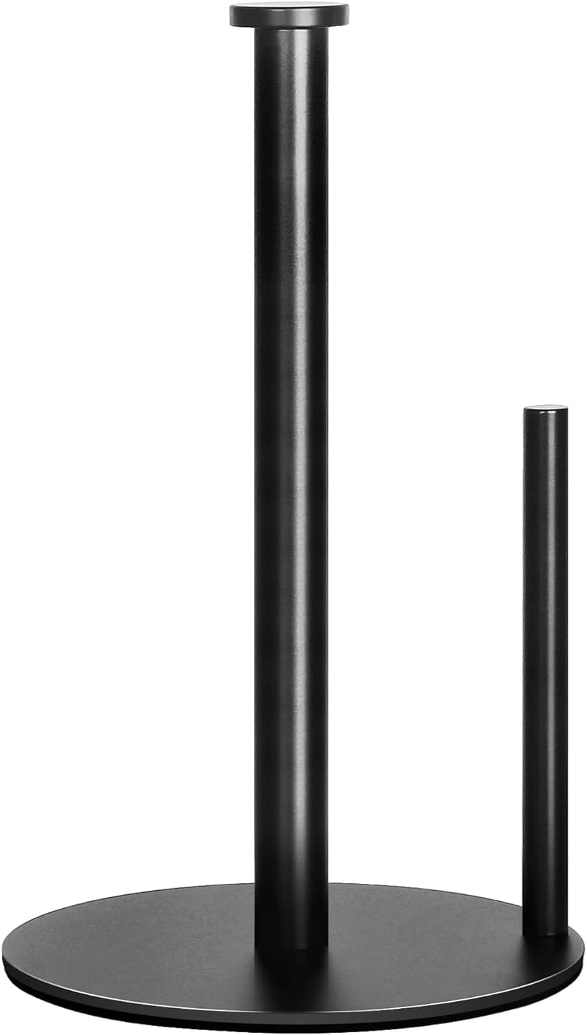 Paper Towel Holder Countertop, Black Kitchen Paper Towel Holder Stand for Kitchen and Bathroom Organization, Stainless Steel Paper Towel Holders for Standard and Large Rolls, Matte Black image number 6