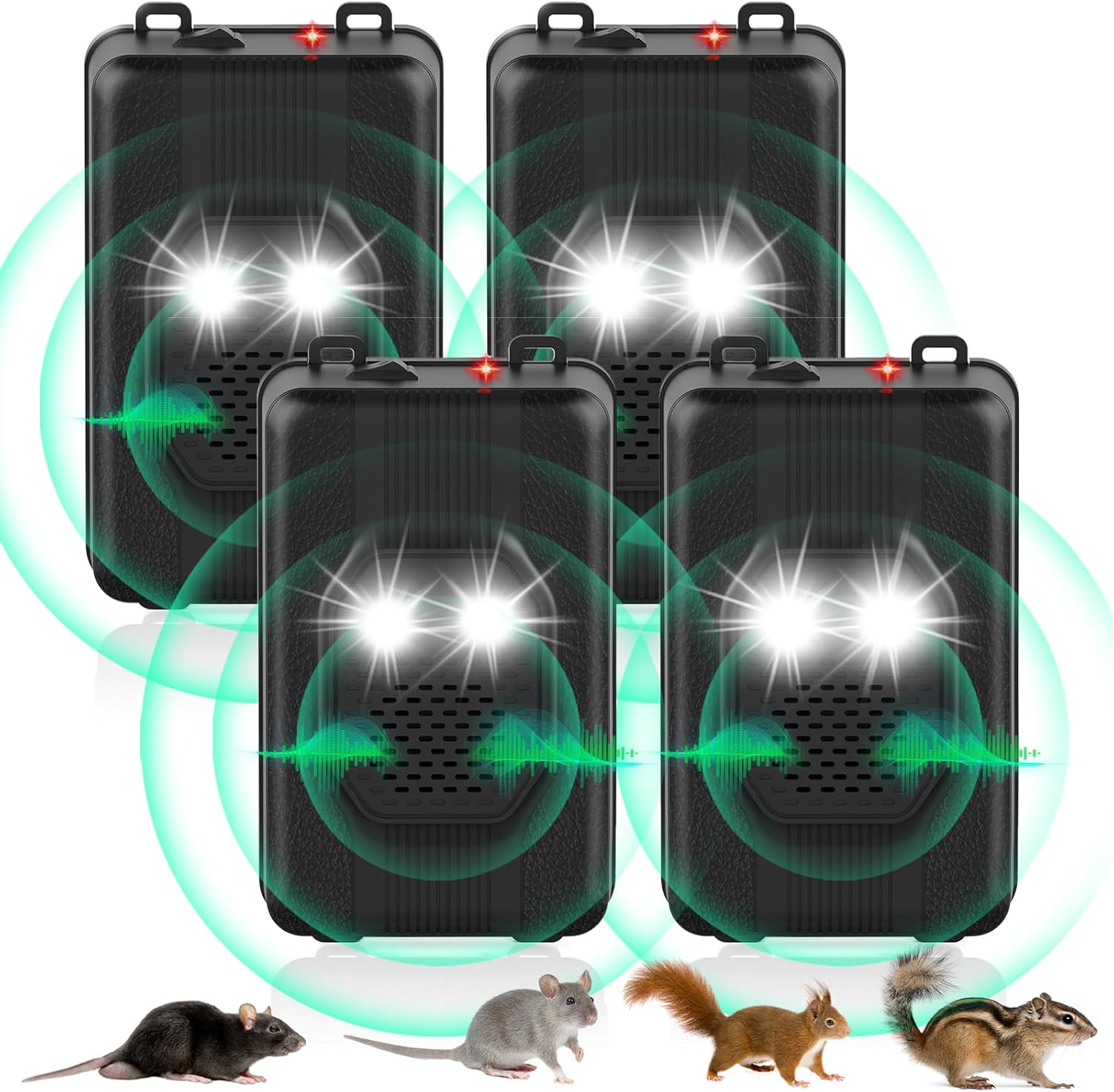 Car Rodent Repellent under Hood Rat Repellent Ultrasonic with Strobe Light,Rodent Repellent for Car Engines Squirrel Repellent for Car,3 Power Mouse Deterrent to Keeping Rodents Out of Car (4) image number 2