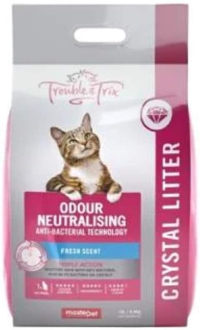Trouble and Trix Odour Neutraliser Lavender Crystal Cat Litter, 7 Liter (AK245)