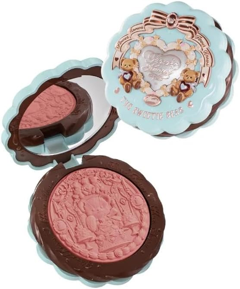 Flower Knows Sweetie Bear Velvet Satin Blush Natural Brightening, Long-Lasting Matte Finish (C03)