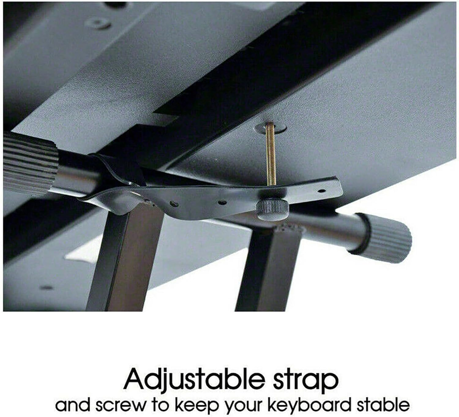 Provecta Adjustable Music Keyboard Stand & Piano Stool X-Shaped Bench Seat Set image number 5