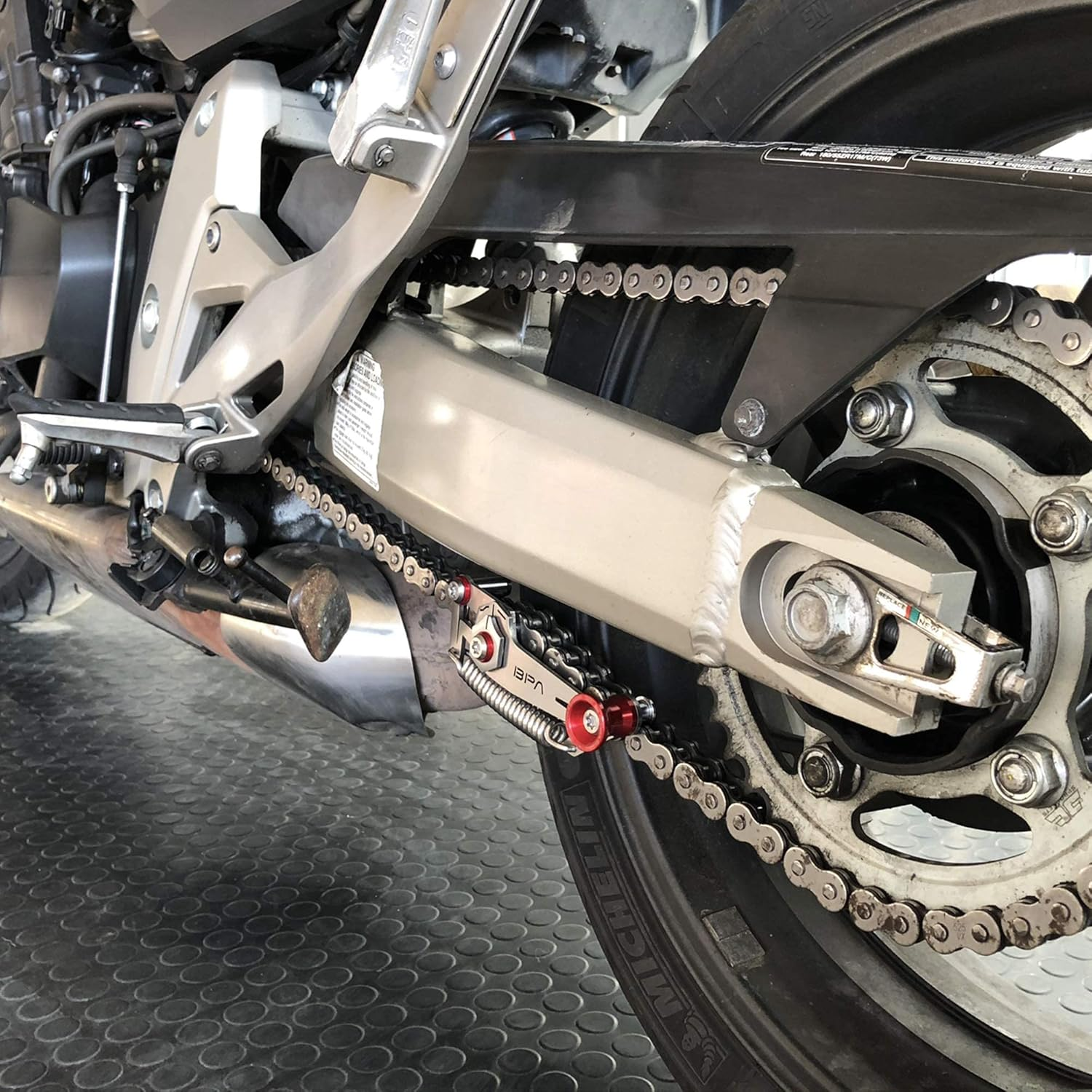 Bpa&ndash;Racing Motorcycle Chain Slack Adjuster Tool - Innovative Chain Tensioning Tool for Easy, Quick & Precise Chain Slack Adjustment- Slack Setter Tool (Red) image number 4