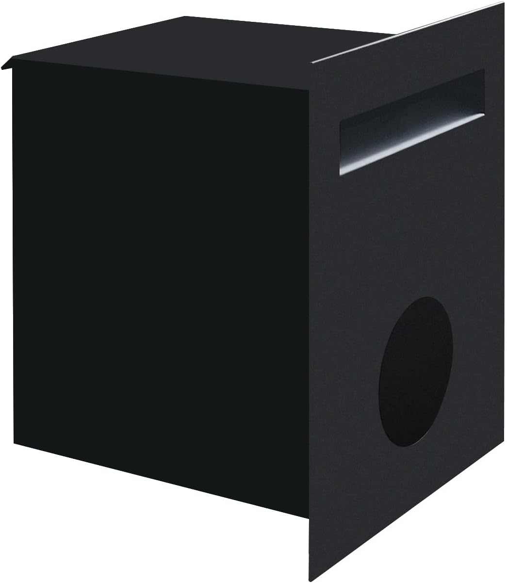 ZOOMTEC Brick-In Letterbox for Newspapers, Magazines and Letters, Outdoor Letter Box with Rear Door, Rustproof Parcel Mailbox for Fence, Wall image number 1