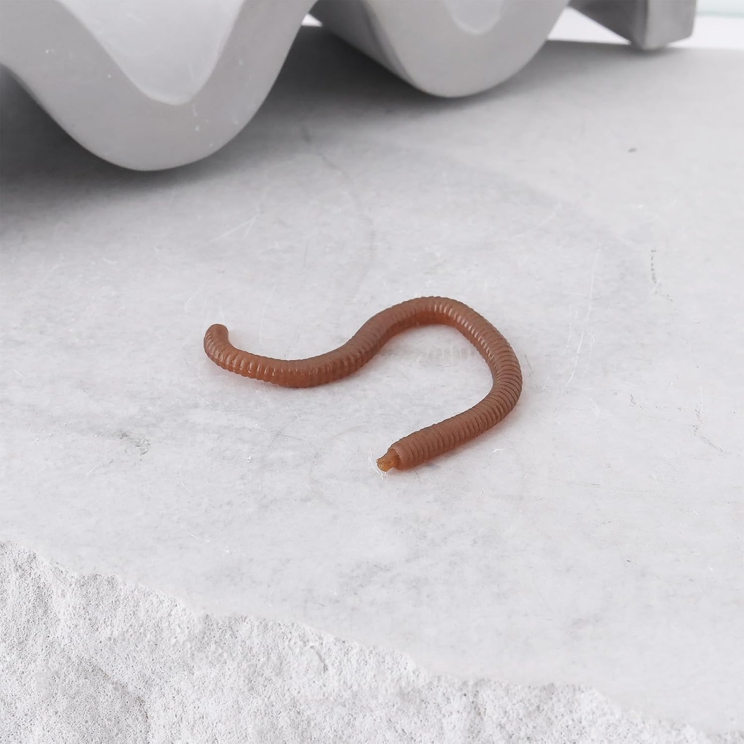 Briny River 90Pcs Realistic Worms Drop Shot Soft Worm Lures Soft Fishing Lure 30Pcs 4Cm Red Lures 30Pcs 6Cm Red Lures 30Pcs 8Cm Brown Lures Soft Plastic Worms Fishing Worms image number 1