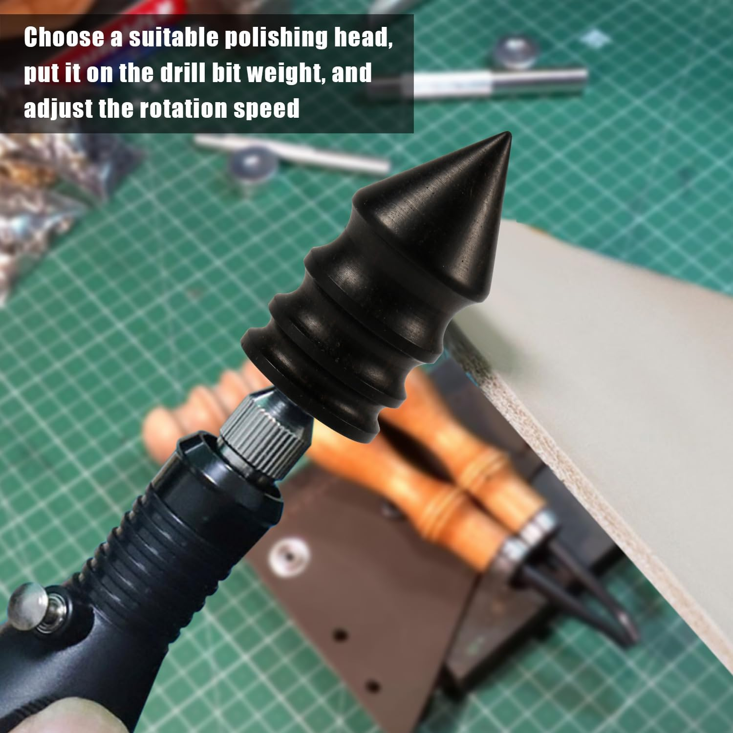 2Pcs Leather Slicker Burnishing Working Tool, 2 Styles Leather Edge Burnisher Leather Burnisher Pointed Tip Leather Burnishing Machine Accessories for Dremel Tool Leather Craft